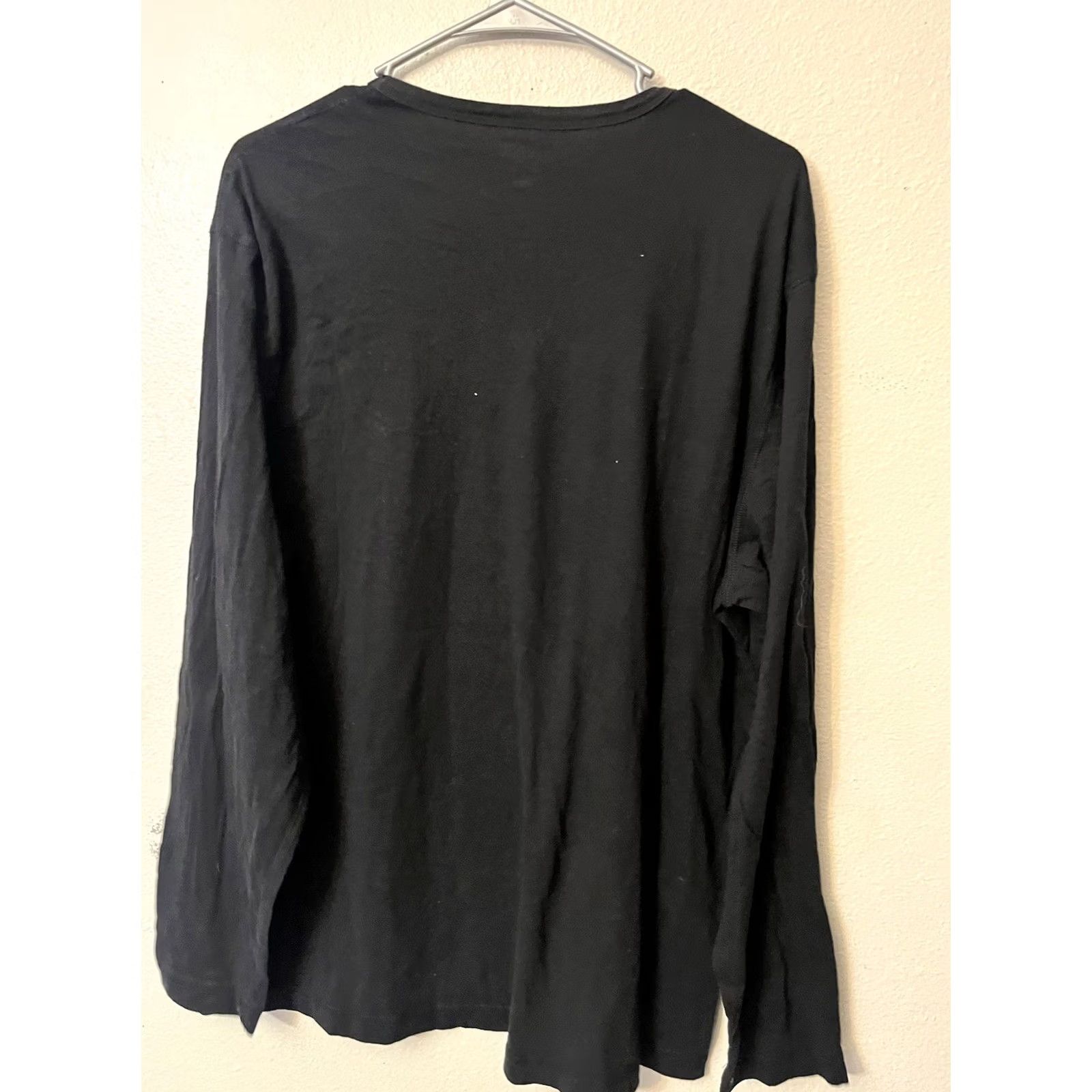 Old Navy Old Navy T-Shirt Men's XL Black Crew Neck Short Sleeve Solid Shirt Regular Fit All Seasons Knit Cotton Size US XL / EU 56 / 4 - 3 Thumbnail