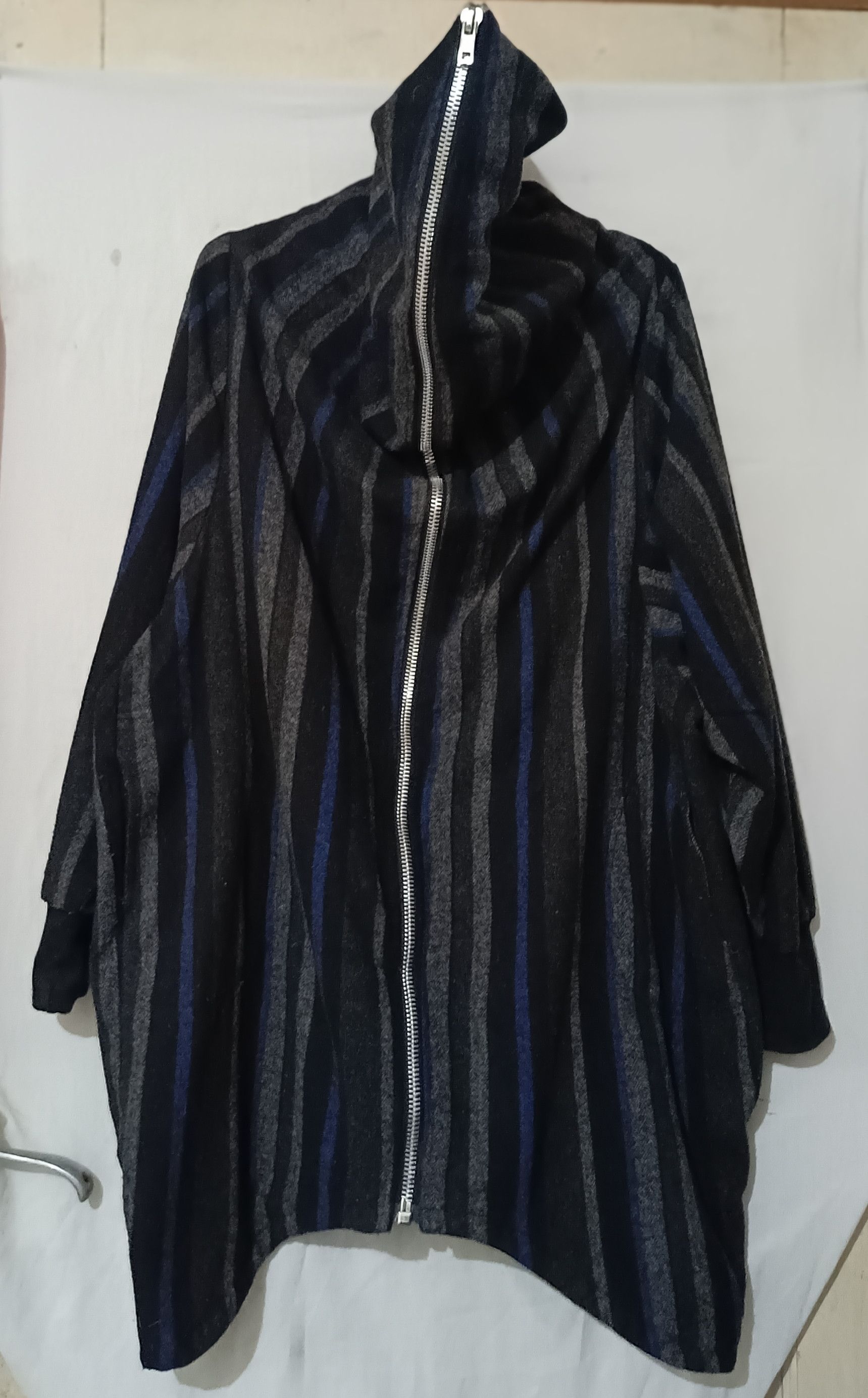 If Six Was Nine Asymmetrical Astek Wool Yohji Long Coat Full Zip Hoodie type Size US L / EU 52-54 / 3 - 3 Thumbnail