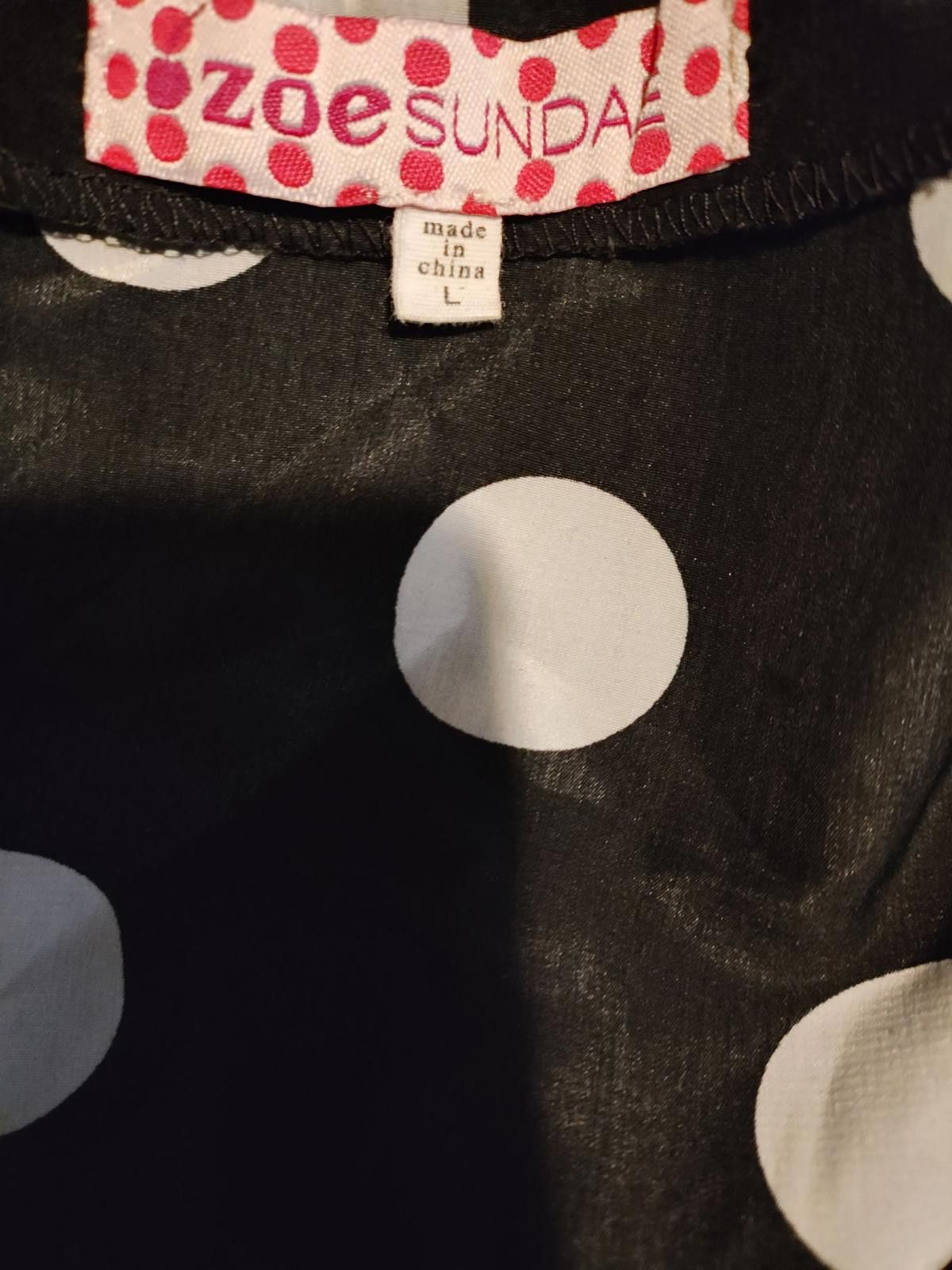 Designer Zoe Sundae Polka Dot Ruffle Sleeveless Women's Top Size L / US 10 / IT 46 - 7 Thumbnail