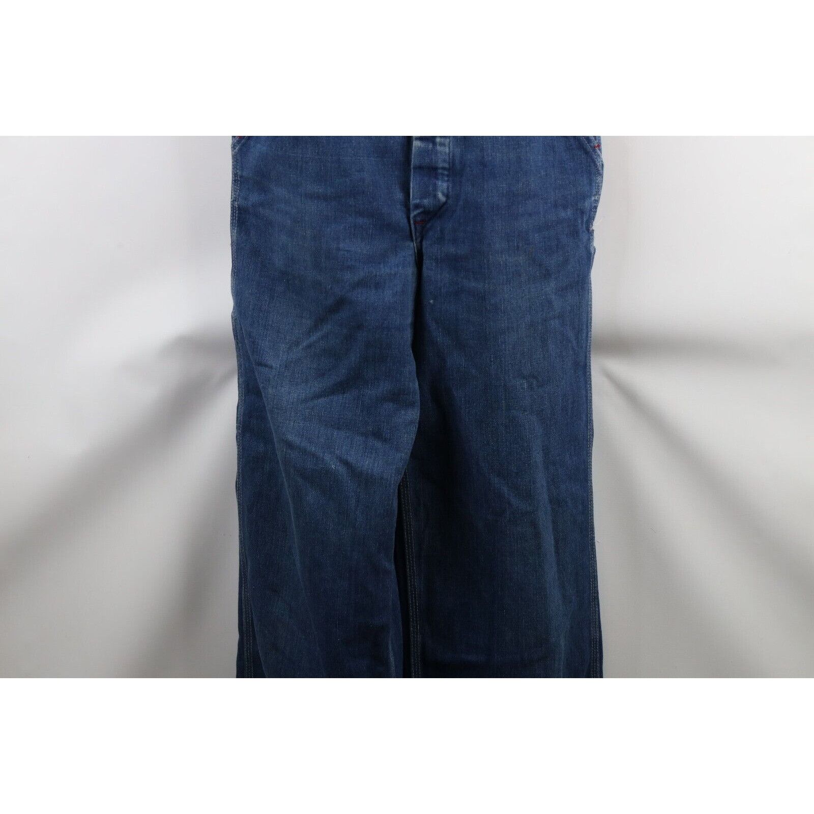 Big Mac × Vintage Vintage 60s 70s Big Mac Distressed Square Bak Denim Overalls Size US M / EU 48-50 / 2 - 4 Thumbnail