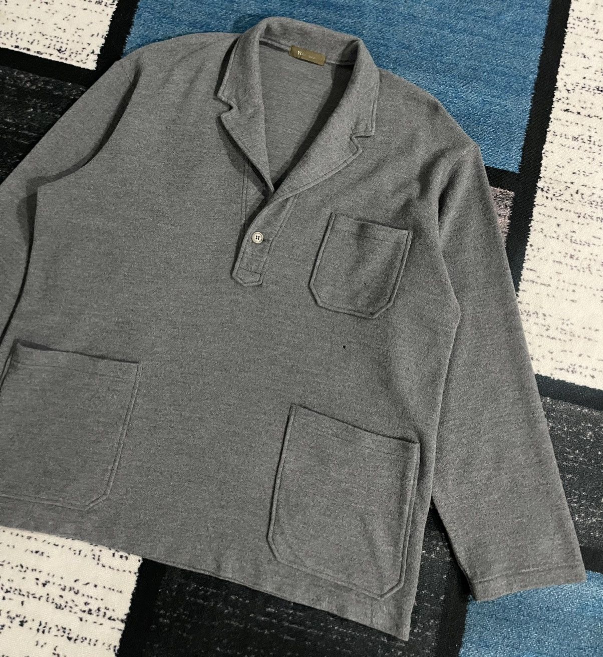 Yohji Yamamoto Vintage Yohji Yamamoto Half Button Wool Jacket Size US XL / EU 56 / 4 - 3 Thumbnail