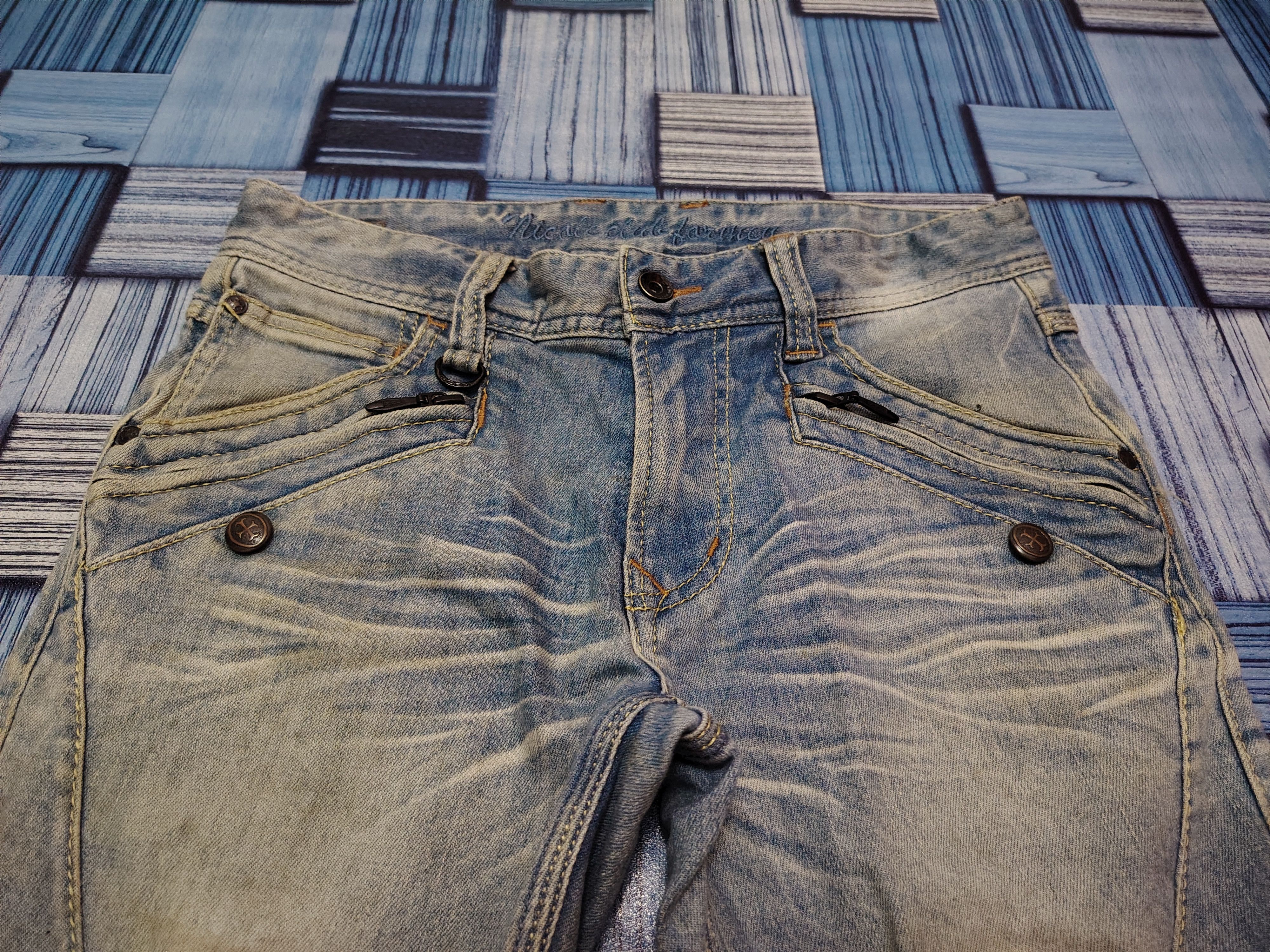 If Six Was Nine Japanese Nicole Club for men Distressed denim Flared Jeans Size US 30 / EU 46 - 3 Thumbnail
