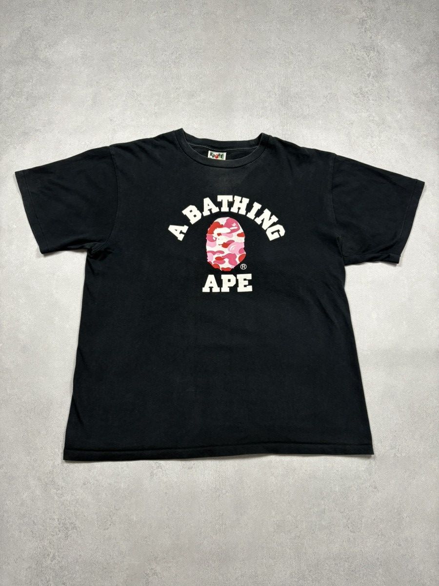 Bape Bape College T Shirt Camo Ape Head Tee Size US XL / EU 56 / 4 - 1 Thumbnail