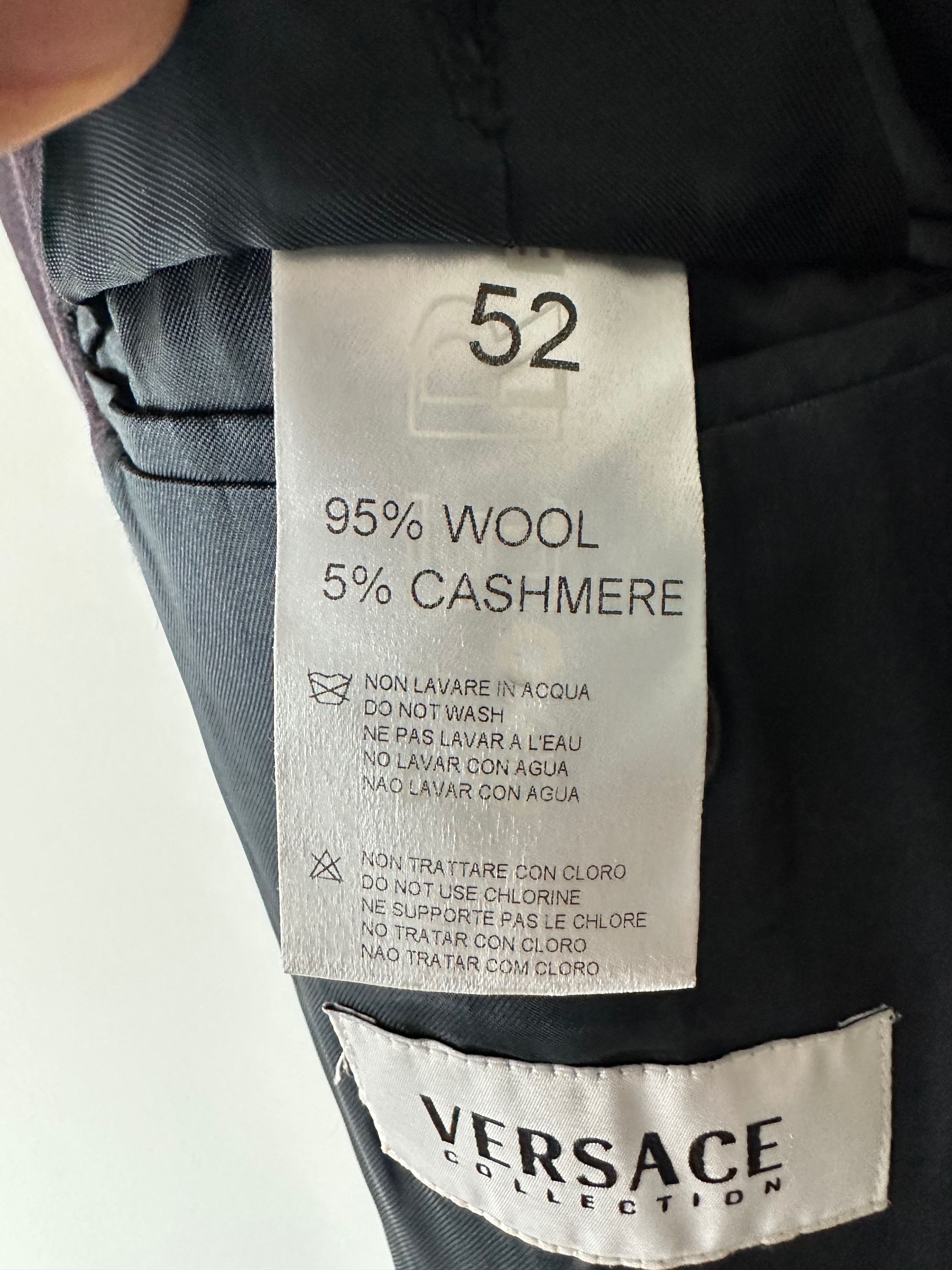 Versace VERSACE collection wool cashmere single breasted coat Size US L / EU 52-54 / 3 - 10 Thumbnail