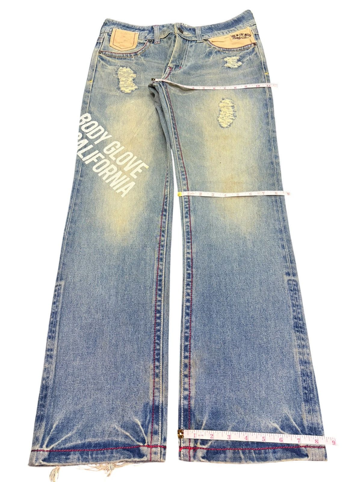Body Glove Vintage Body Glove Funk Style Distressed Flare Jeans Size US 32 / EU 48 - 8 Thumbnail
