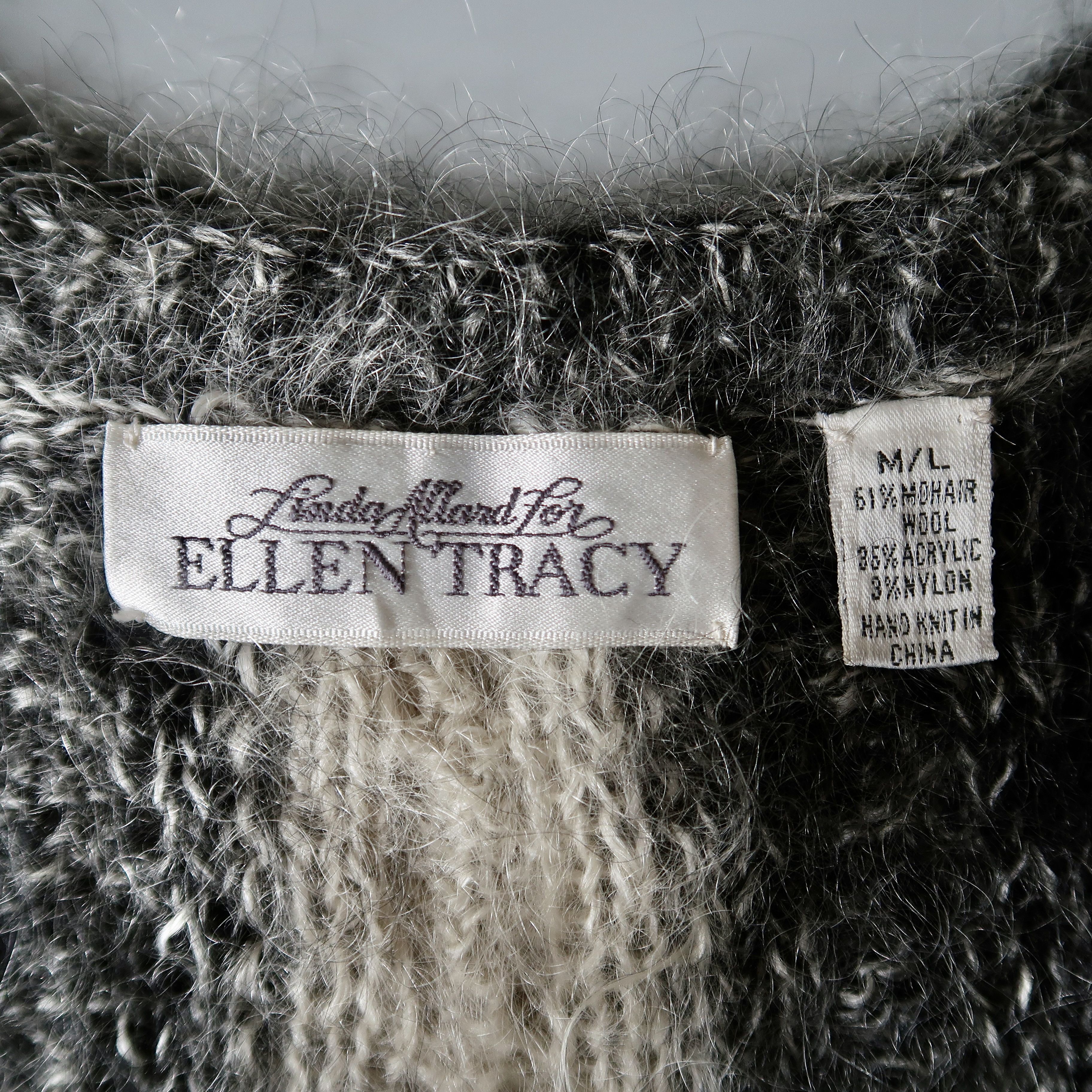Ellen Tracy 1980s Linda Allard for ELLEN TRACY mohair-mix oversized vest Size L / US 10 / IT 46 - 9 Thumbnail