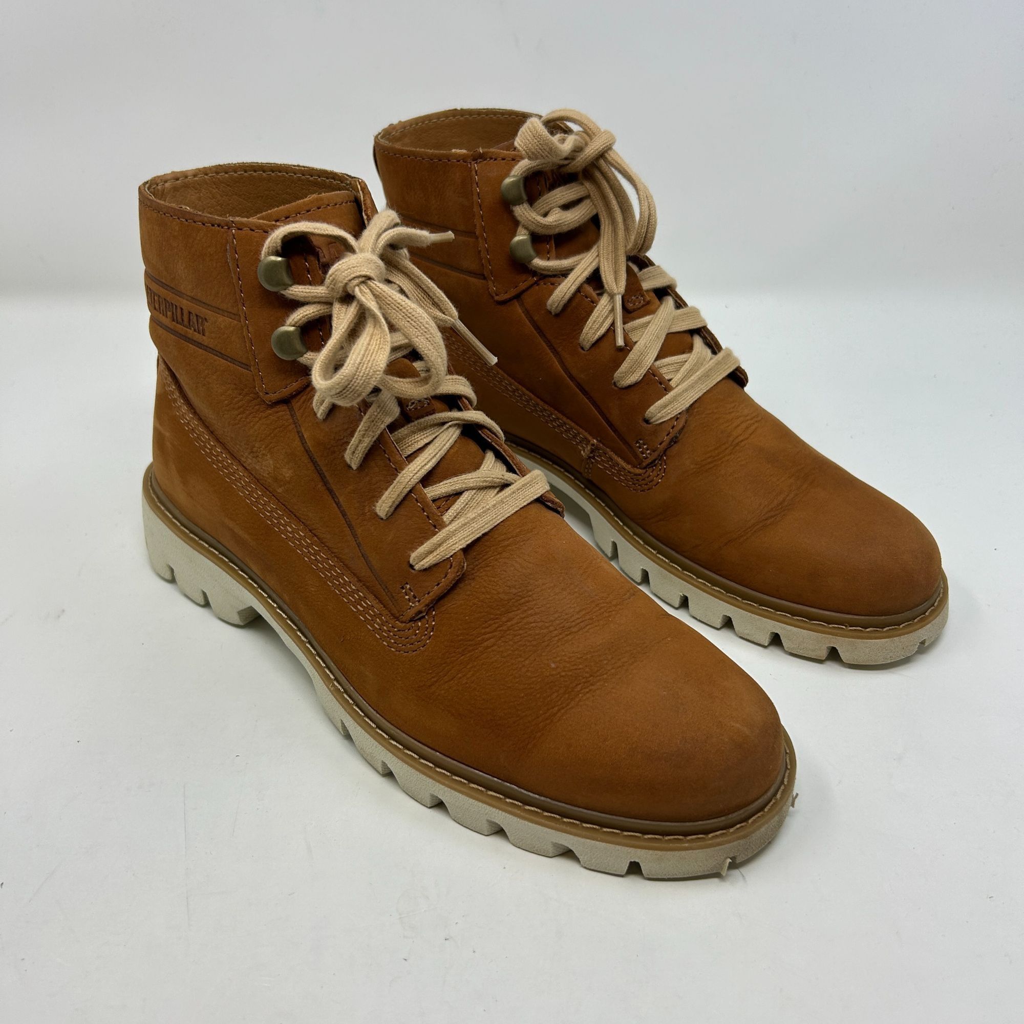 Caterpillar Caterpillar CAT Leather Work Boots Men’s 7.5 Brown Tan Flex Size US 7.5 / EU 40-41 - 4 Thumbnail