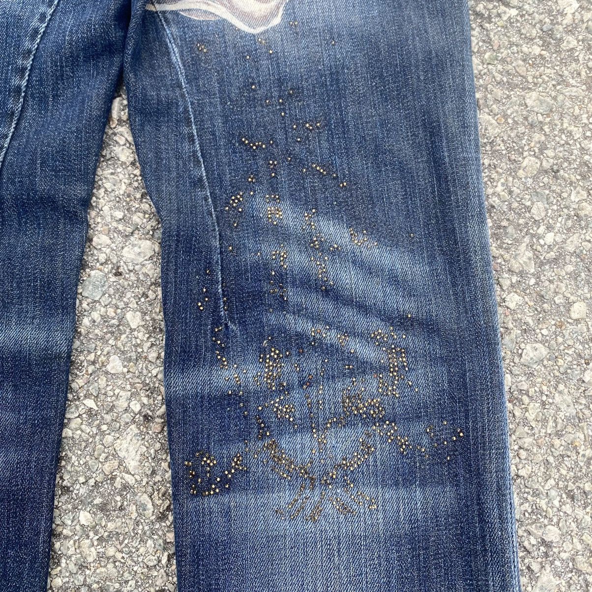 Christian Audigier Rare CHRISTIAN AUDIGIER Skull Tatoo Diamond Jeans Size US 28 / EU 44 - 7 Thumbnail