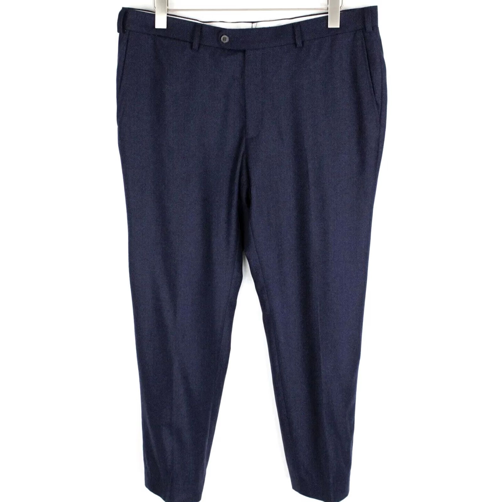 Suitsupply Suitsupply Brescia Trousers Men's UK 42S / W37 Wool Zip Fly Pockets Blue Tapered Front Flat Front Formal Business Size US 42 / EU 58 - 2 Thumbnail