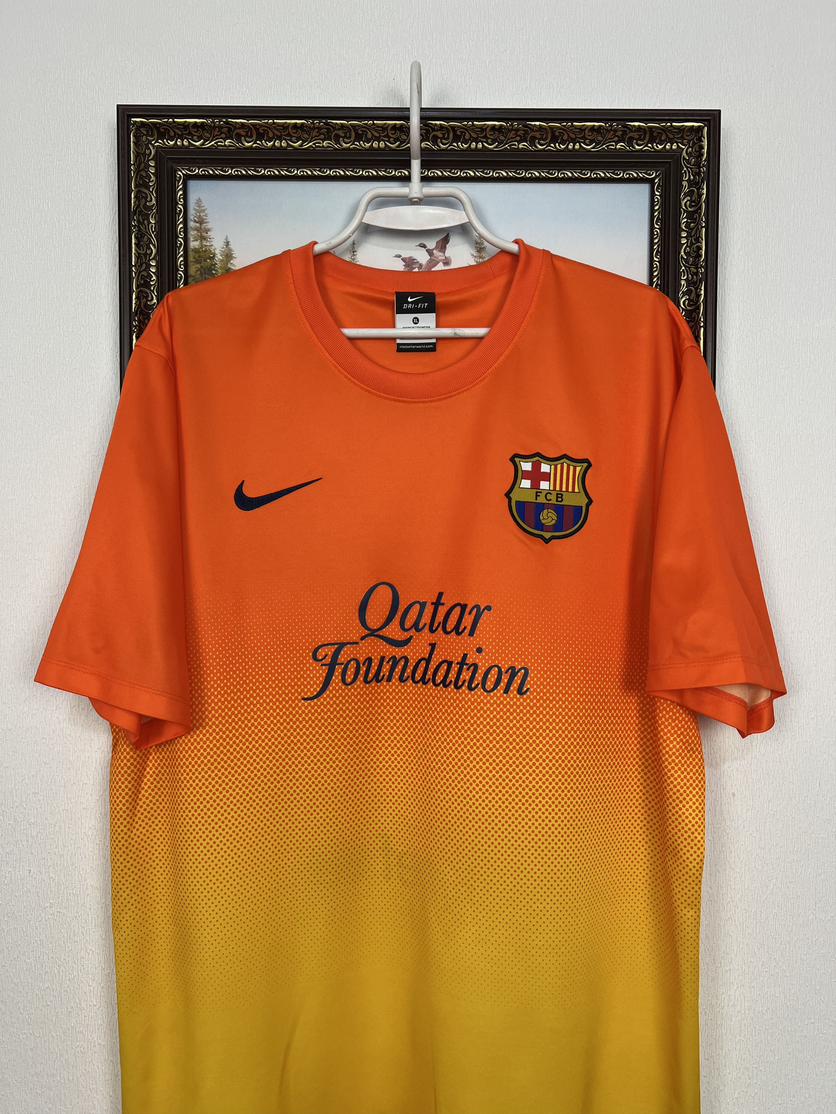 Nike Barcelona Away football shirt 2012 Soccer Nike Jersey Mens Size US XL / EU 56 / 4 - 2 Thumbnail