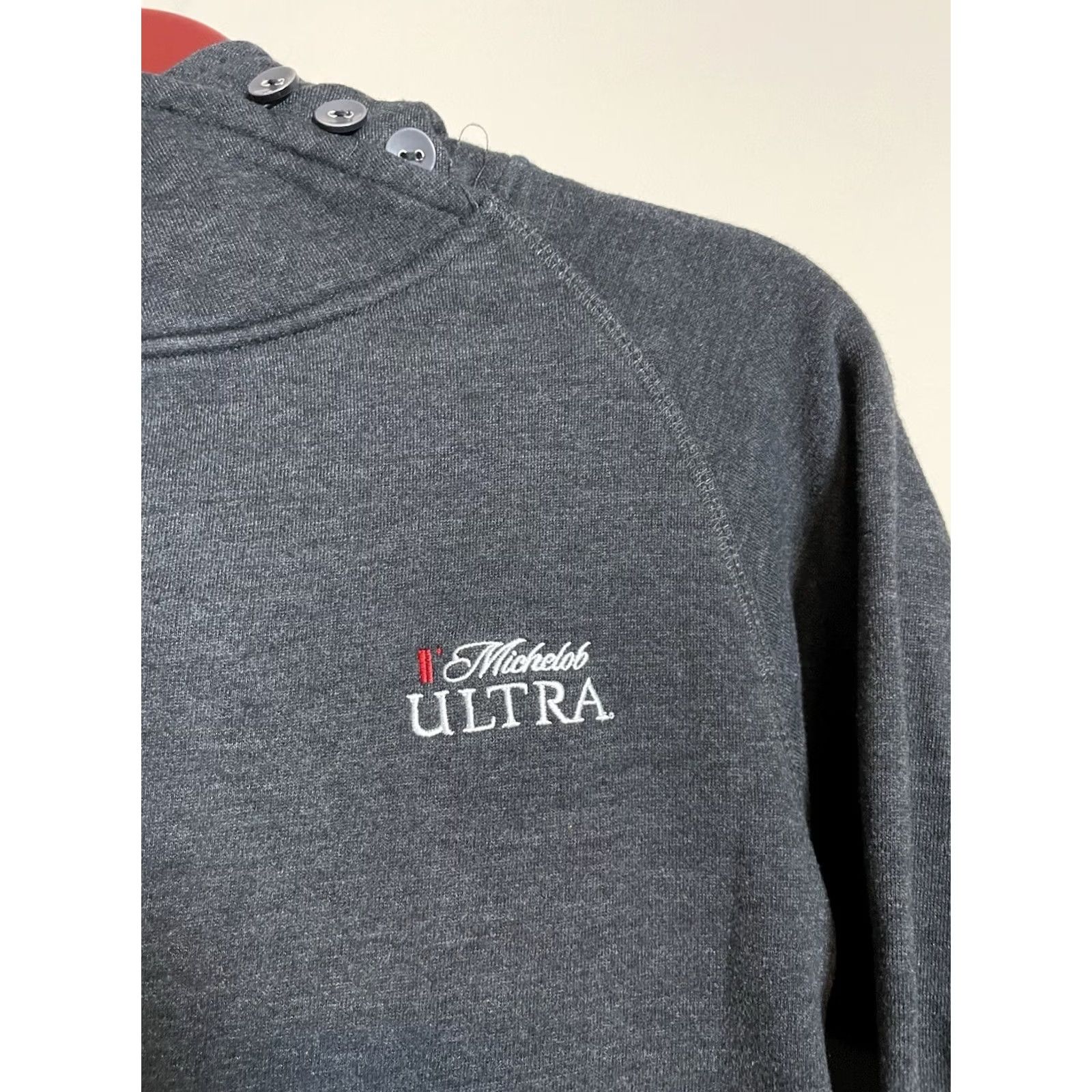Vintage Live Love Ouray Michelob Ultra Women’s Medium Hoodie Pullover Sweatshirt Grey Sweatshirt, M, Gray, Activewear, Pullover, Beer, 2000s Size M / US 6-8 / IT 42-44 - 3 Thumbnail