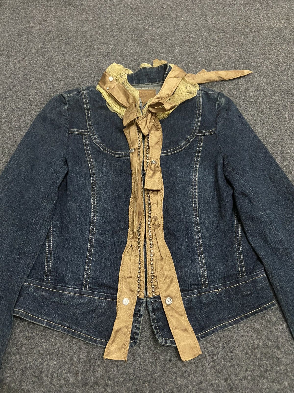 If Six Was Nine × Le Grande Bleu (L.G.B.) Vintage Y2K rosy pink denim jacket with flower Size XS / US 0-2 / IT 36-38 - 2 Thumbnail