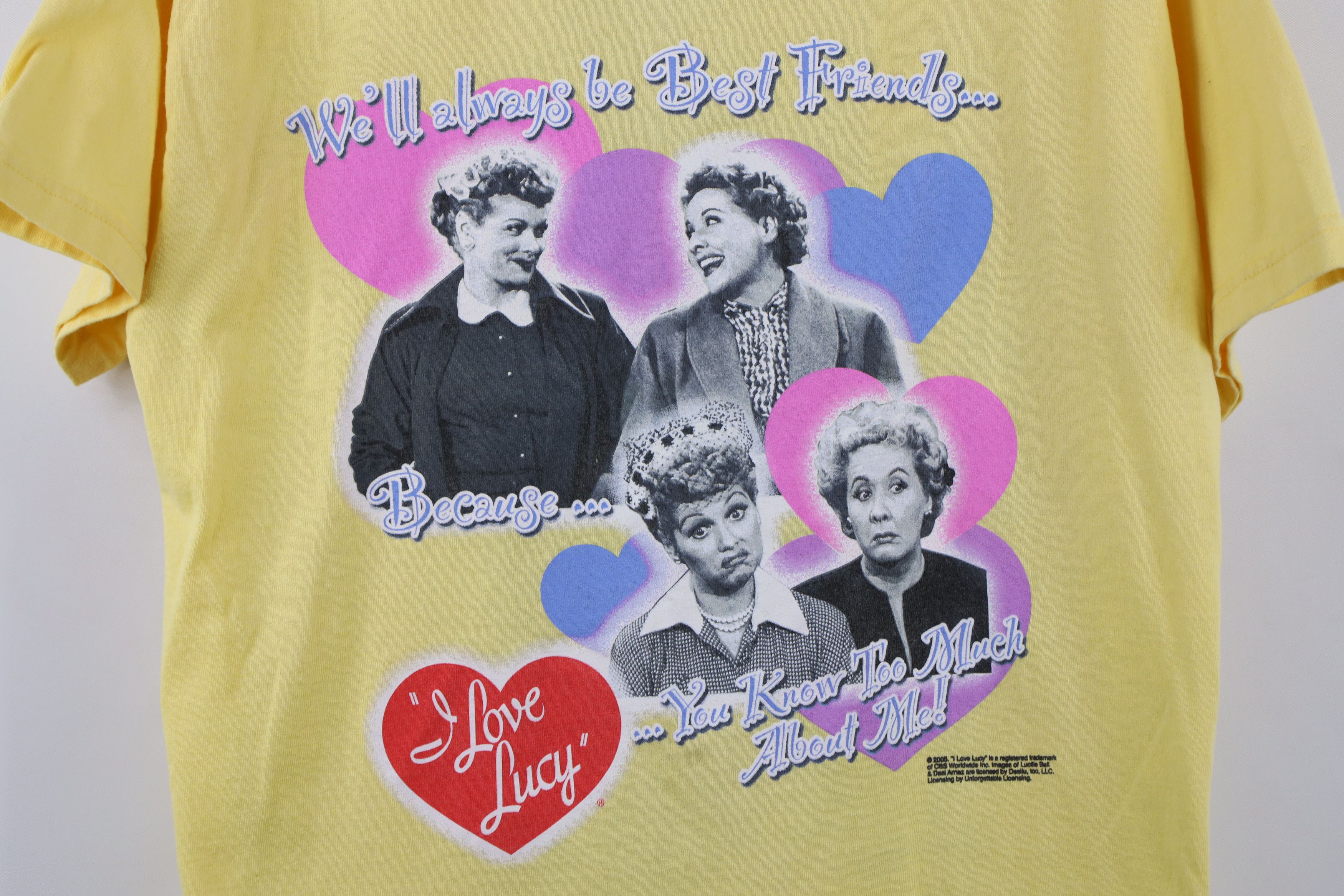 Fruit Of The Loom × Vintage Vintage Y2K 2005 I Love Lucy Spell Out Short Sleeve T-Shirt Size L / US 10 / IT 46 - 4 Thumbnail