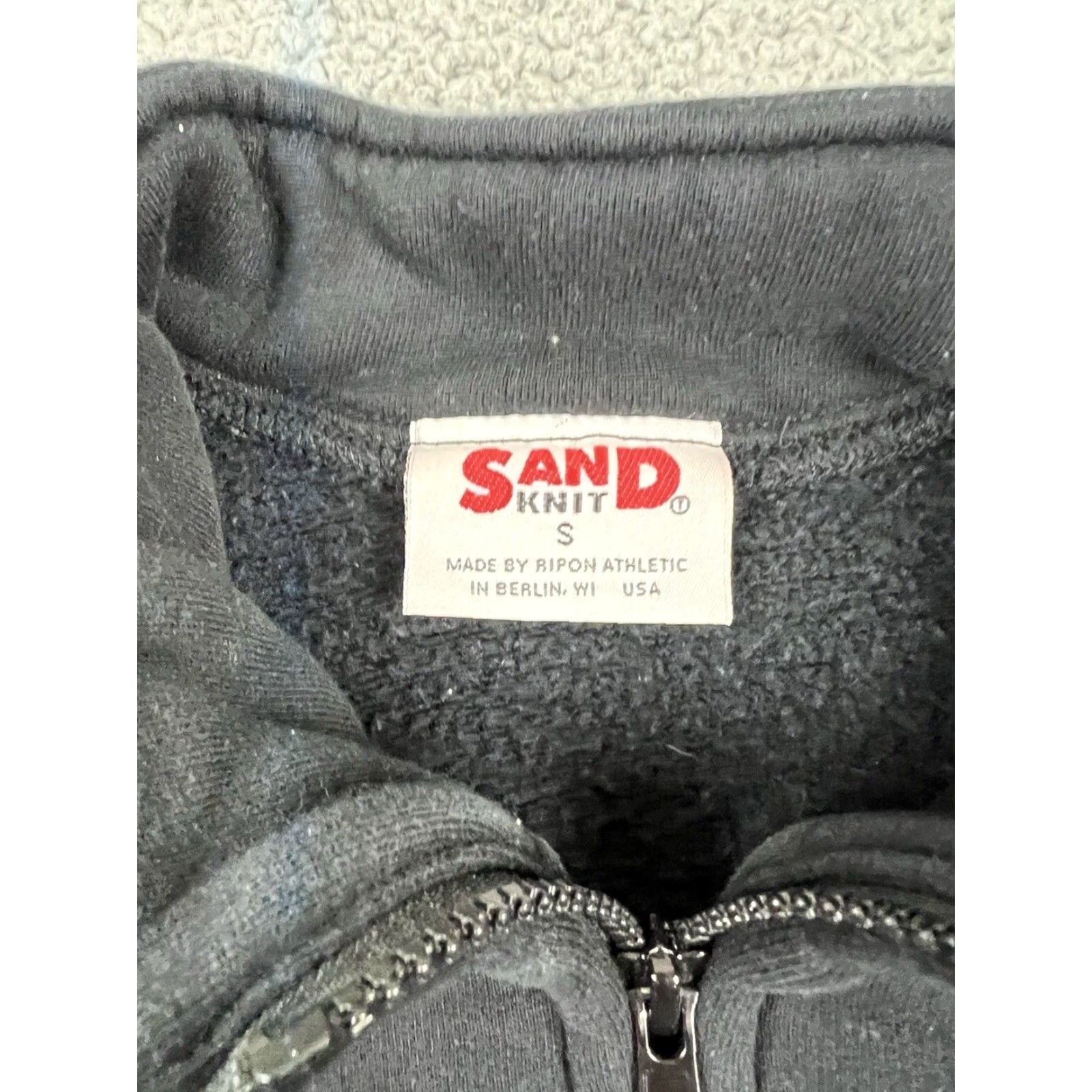 Vintage Sand Knit Full Zip Jacket Mens S Black Size US S / EU 44-46 / 1 - 3 Thumbnail