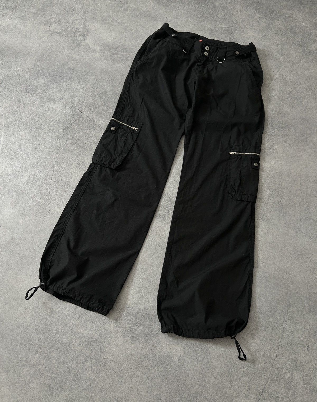 Japanese Brand Vintage Trailer New York Black y2k parachute pants mens Size 32" / US 10 / IT 46 - 2 Thumbnail