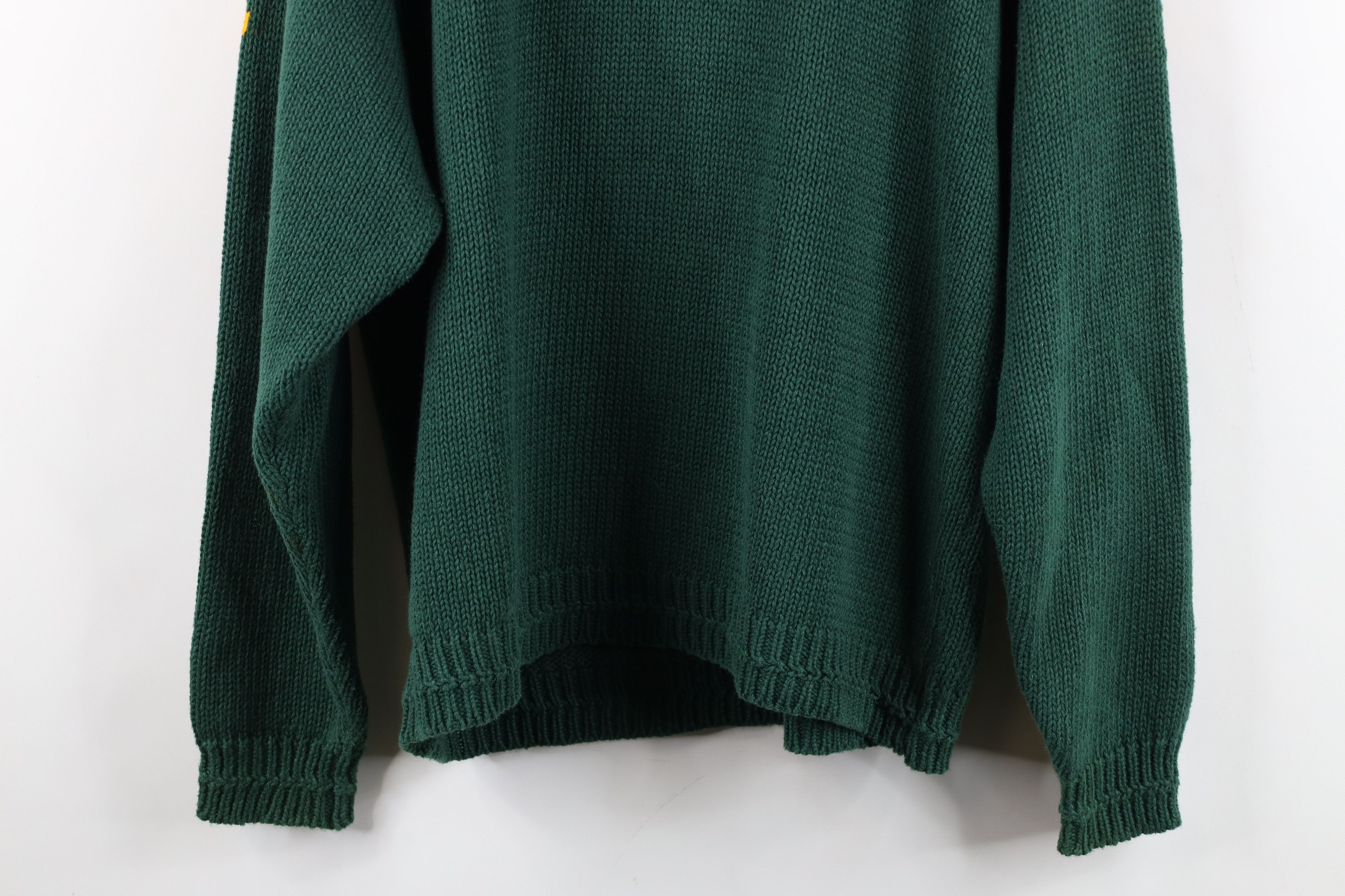 Vintage Vintage 90s Streetwear Nature Leaf Knit Turtleneck Sweater Size XL / US 12-14 / IT 48-50 - 15 Thumbnail
