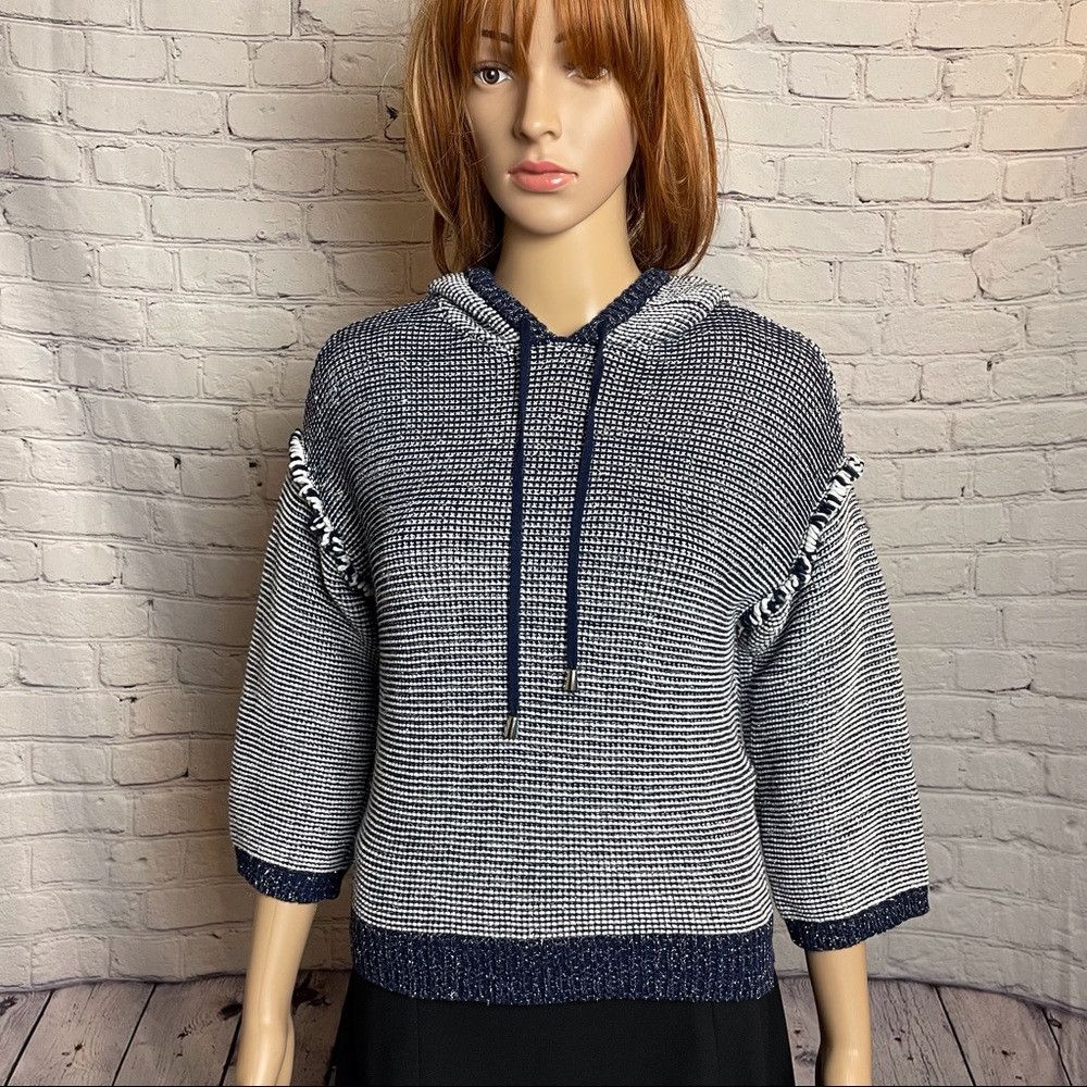 Other EVA MENDES Sweatshirt Hoodie Size M (runs small) Blue Silve Size S / US 4 / IT 40 - 1 Thumbnail