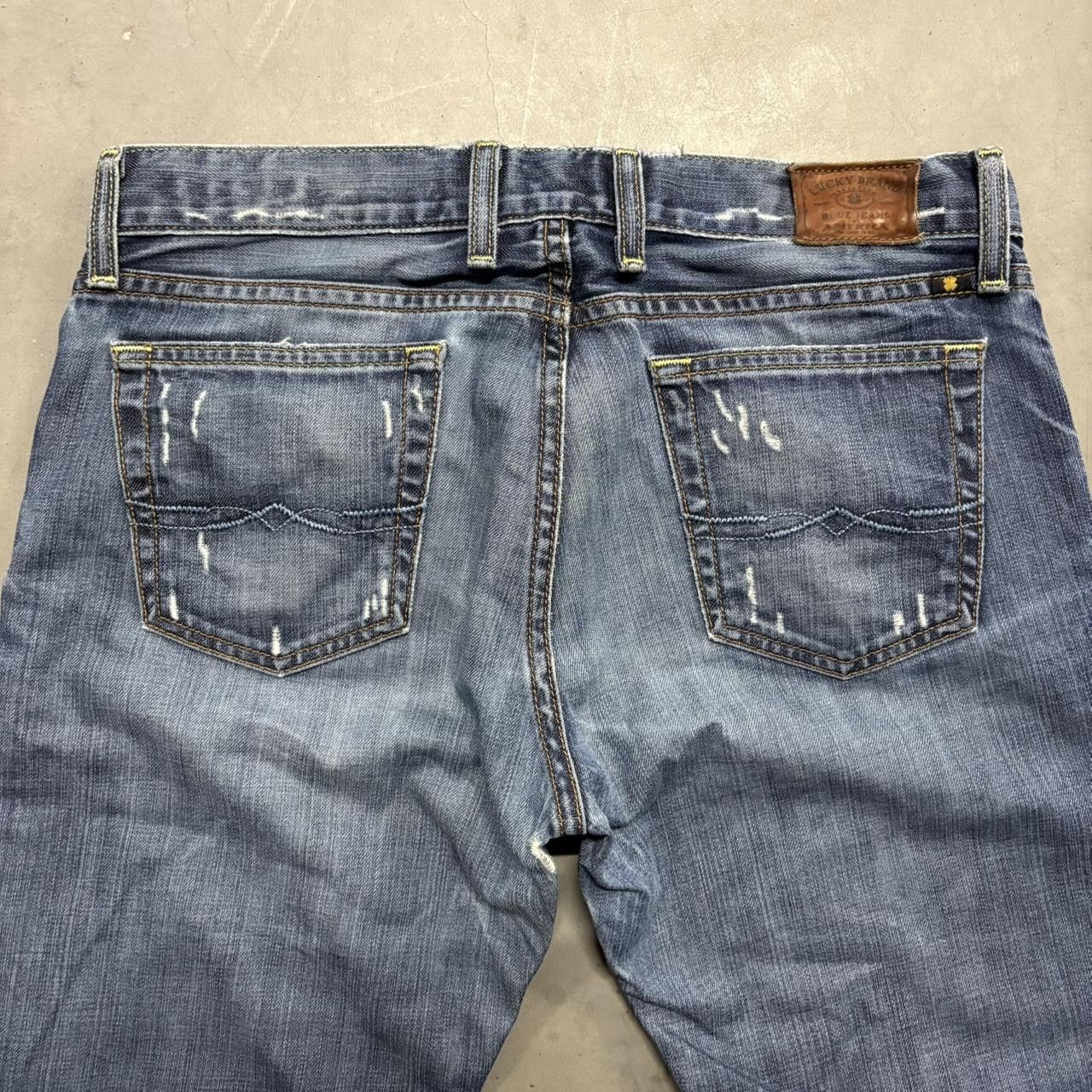 Vintage Crazy Vintage Y2K/2000s Baggy Streetwear Lucky Brand Dark Blue Wash Denim Jeans! Size US 34 / EU 50 - 5 Thumbnail
