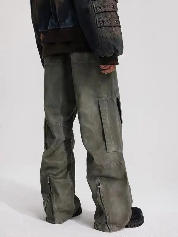 VIBE Retro Distressed Badlands Scimitar Pocket Straight Leg Pants Size US 34 / EU 50 - 5 Thumbnail