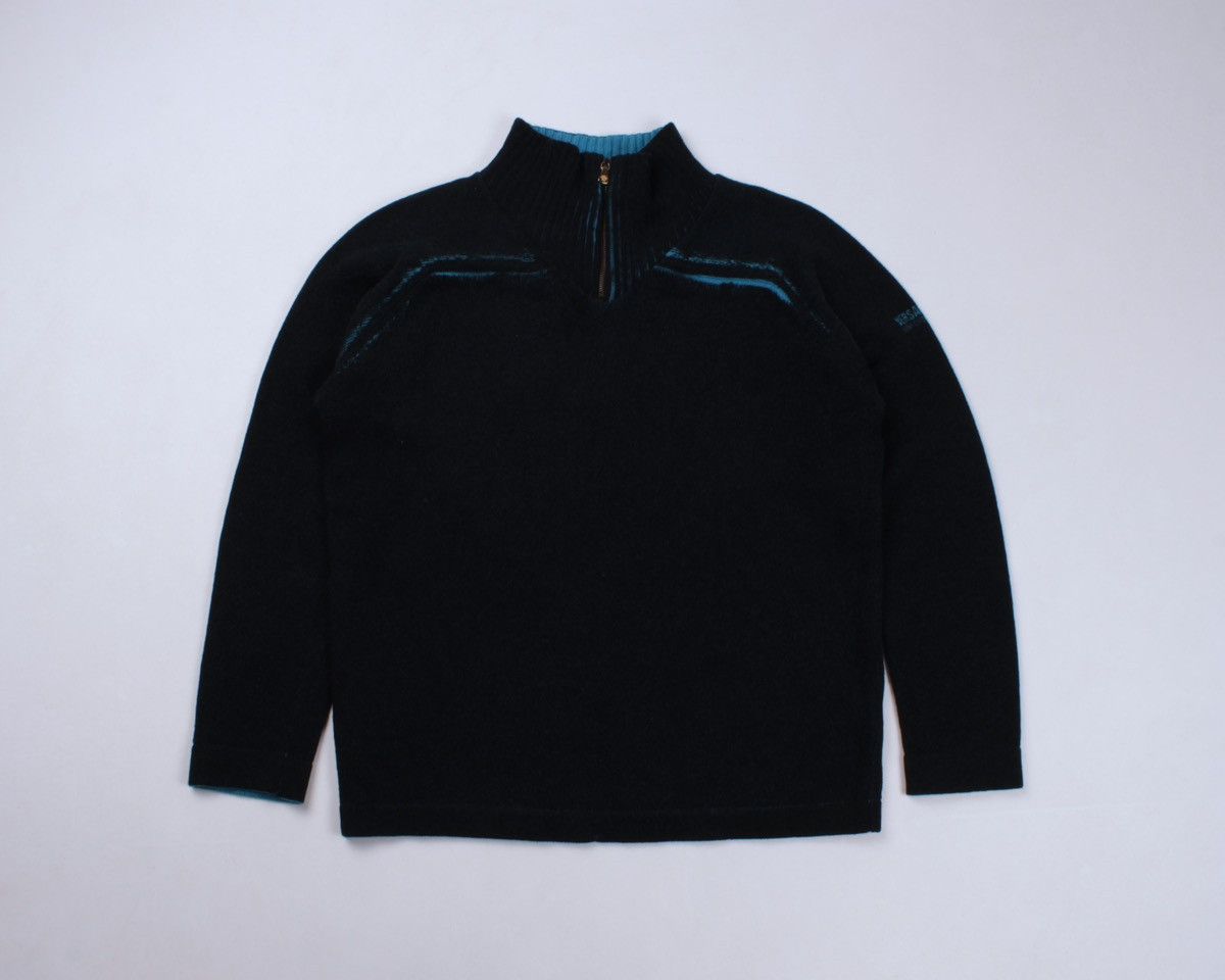 Versace Jeans Couture × Vintage VERSACE Jeans Couture Vintage Half Zip Wool Sweater Size US M / EU 48-50 / 2 - 4 Thumbnail