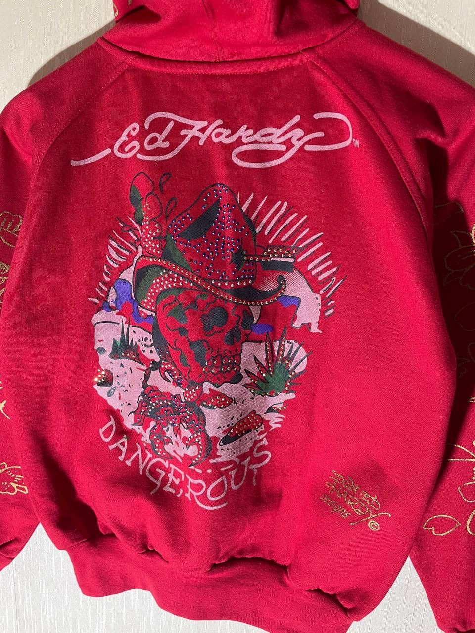 Christian Audigier × Ed Hardy × Vintage Don Ed Hardy Designs Vintage Zip Up Hoodie Size S / US 4 / IT 40 - 3 Thumbnail