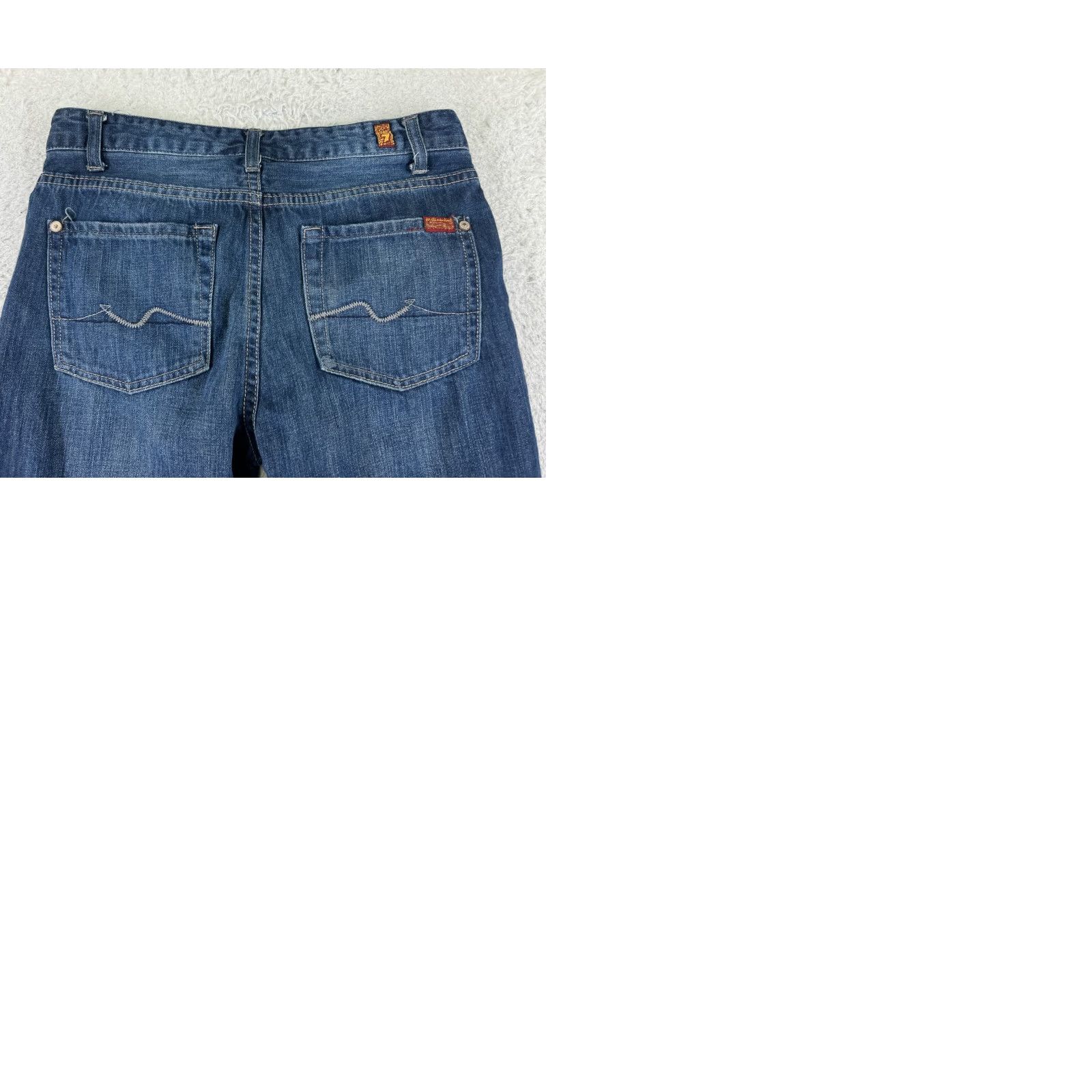 7 For All Mankind 7 For All Mankind Jeans Slimmy Straight Leg Juniors 16 Blue Denim 26x28 Women Regular 5-Pocket Distressed Cotton Blend Naked? Size 38" / US 16 / IT 52 - 10 Thumbnail