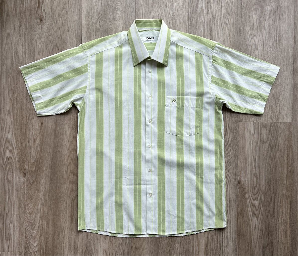 Dolce & Gabbana × Vintage Vintage Dolce & Gabbana Striped Button up Shirt Short Sleeve Size US L / EU 52-54 / 3 - 1 Thumbnail