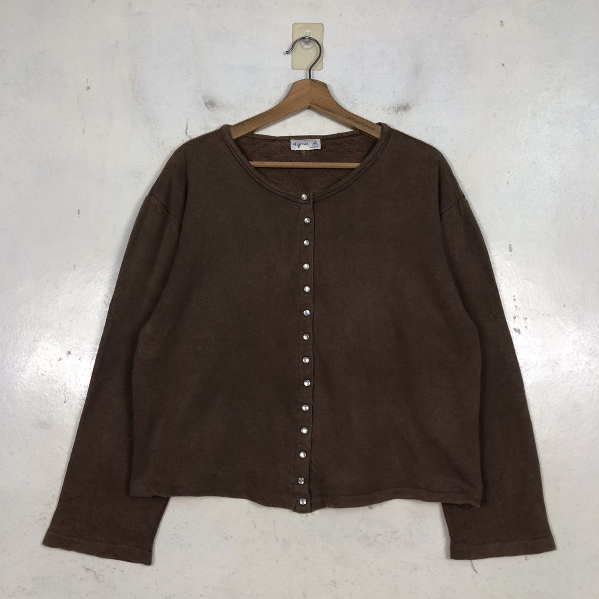 agnes b. 📌Vintage Snap Button Cardigan Agnes B. Rich Brown Size US M / EU 48-50 / 2 - 3 Thumbnail