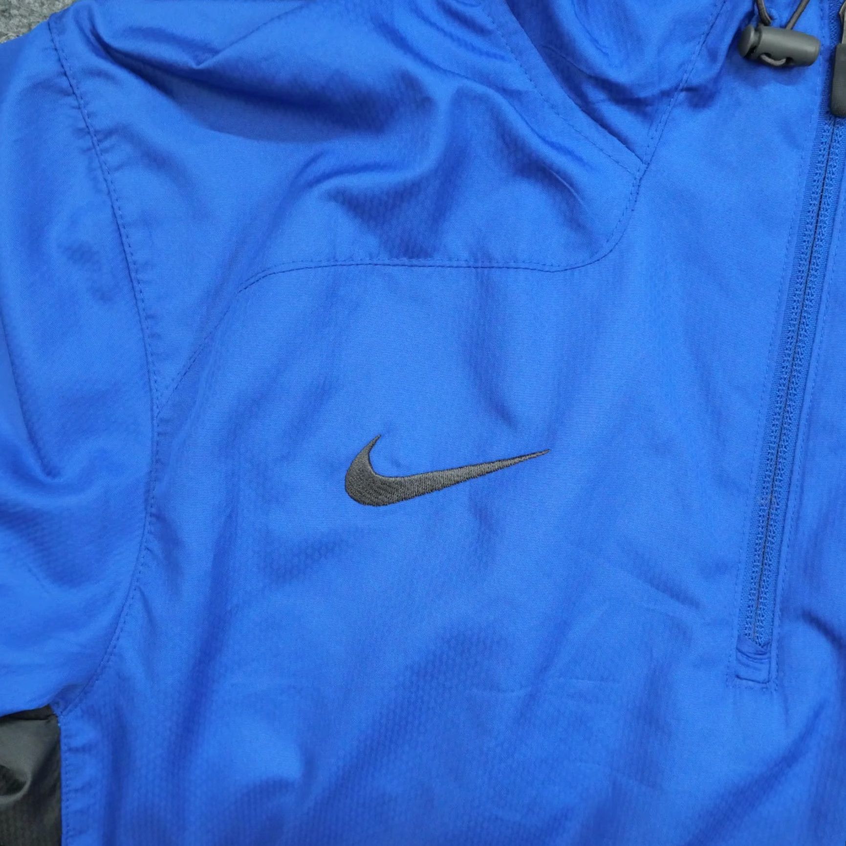 Nike Nike Jacket Adult Medium Blue Windbreaker Hooded Vented Zip Regular Men Size US M / EU 48-50 / 2 - 3 Thumbnail