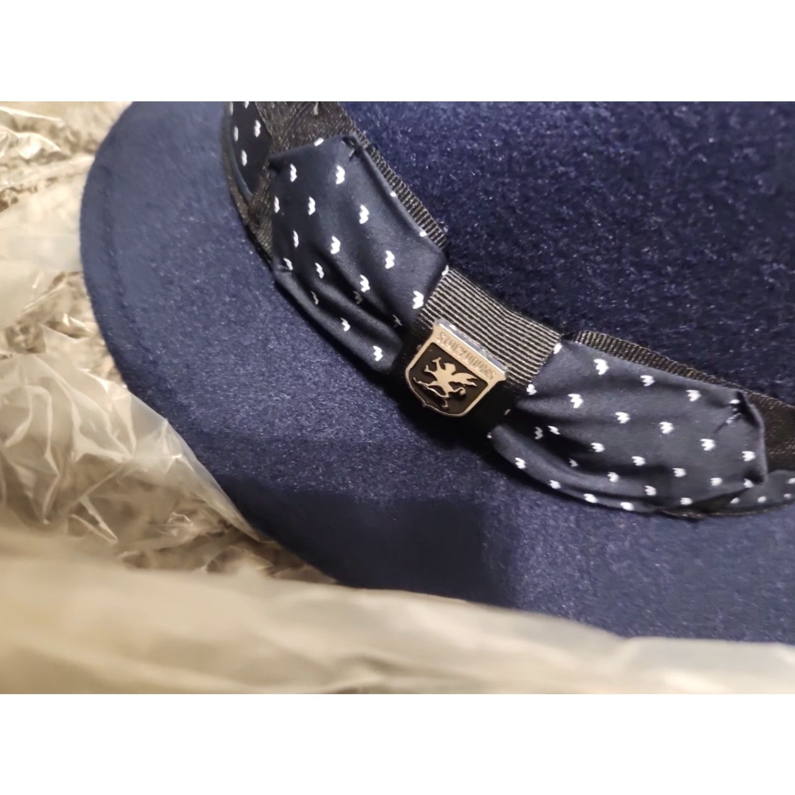 Stacy Adams Stacy Adams Fedora Hat Wool Large NAVY Felt Lined Wool Blend Men Black Friday, Formal, Party/Cocktail, Travel Size ONE SIZE - 2 Thumbnail