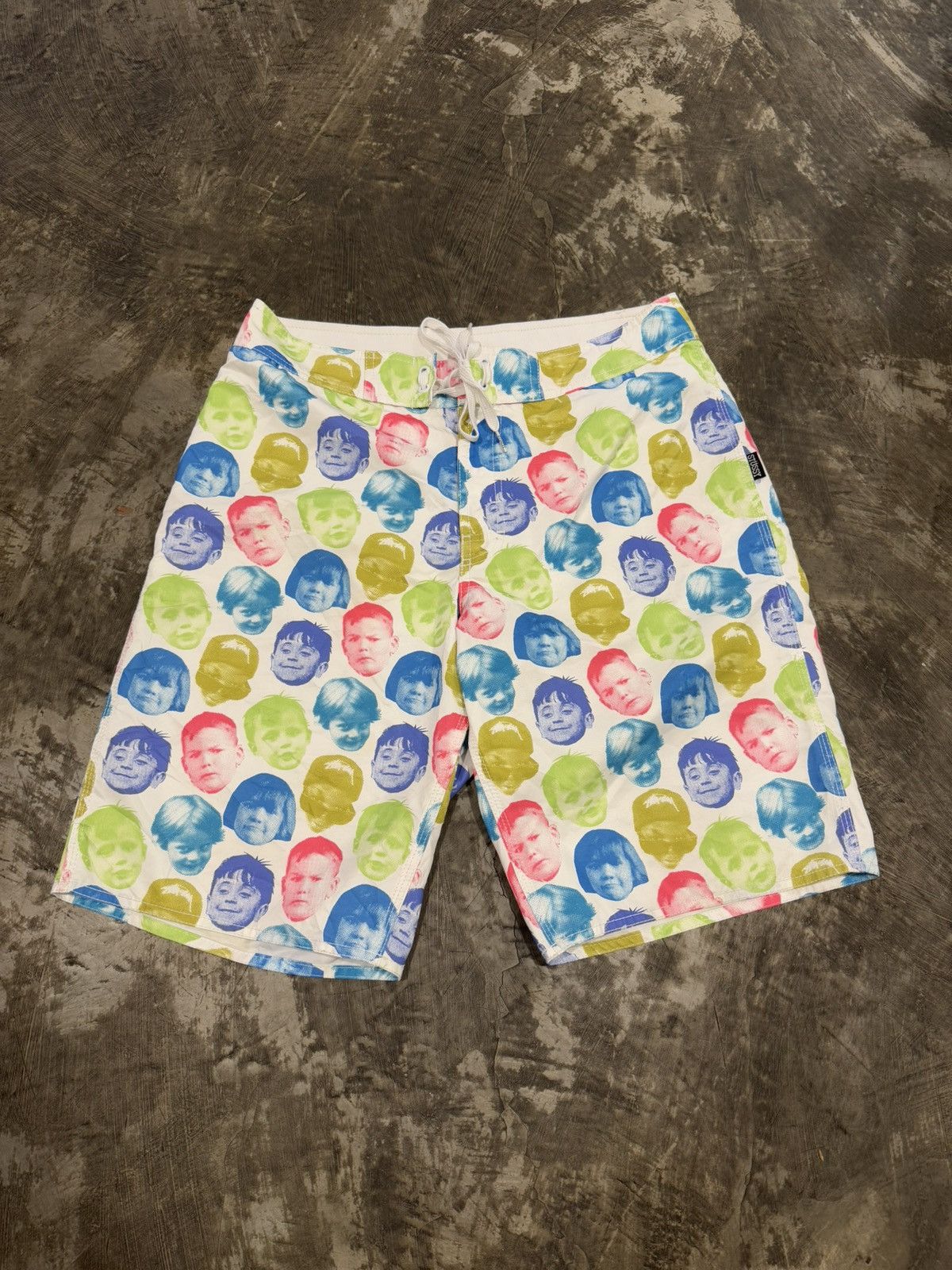 Stussy VINTAGE STUSSY FACE FULL PRINT SHORT PANT Size US 32 / EU 48 - 1 Thumbnail