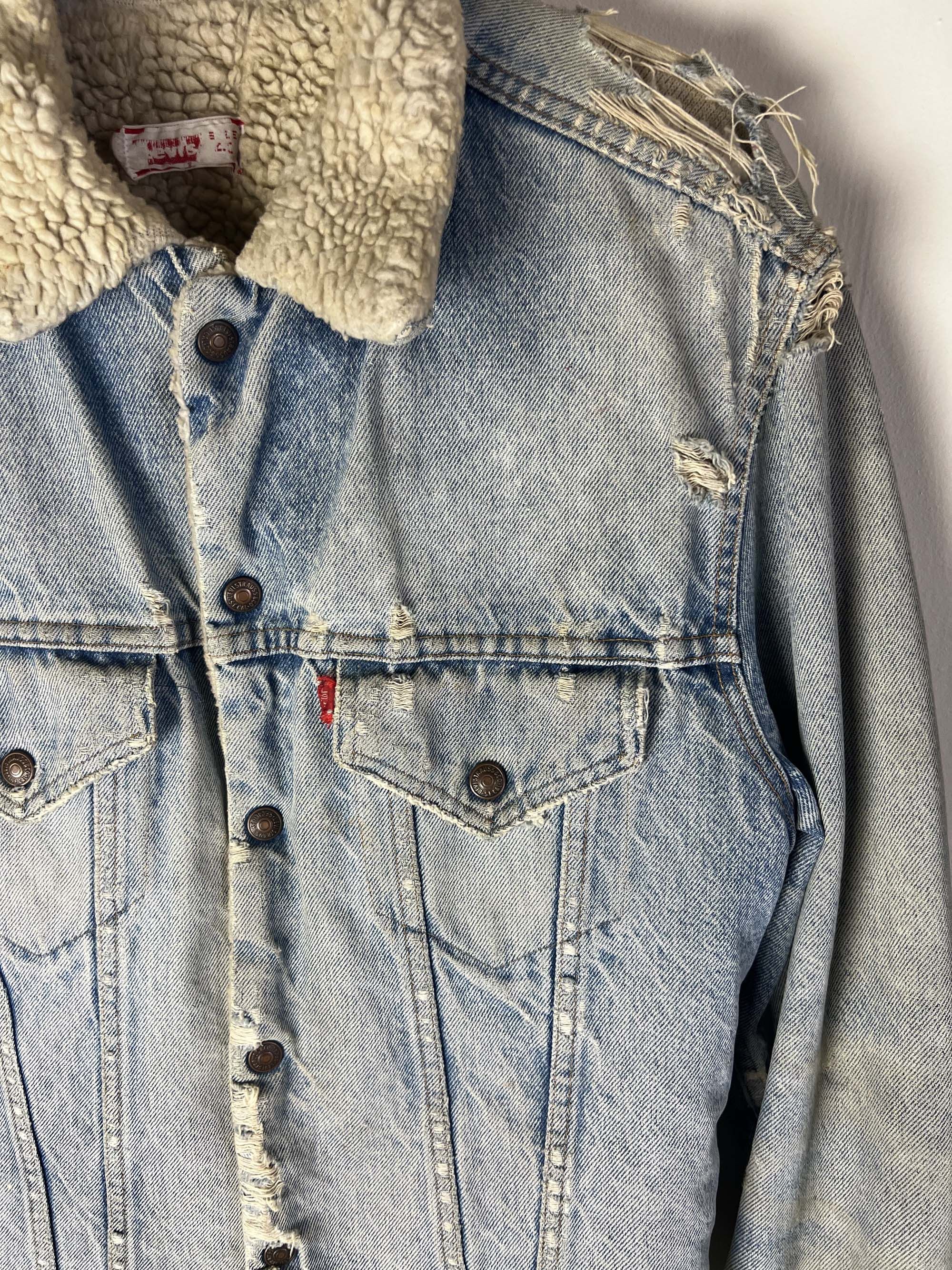 Levi's Vintage Clothing Vintage 1970's Levi's Denim Jacket with Sherpa Lining Size US M / EU 48-50 / 2 - 5 Thumbnail