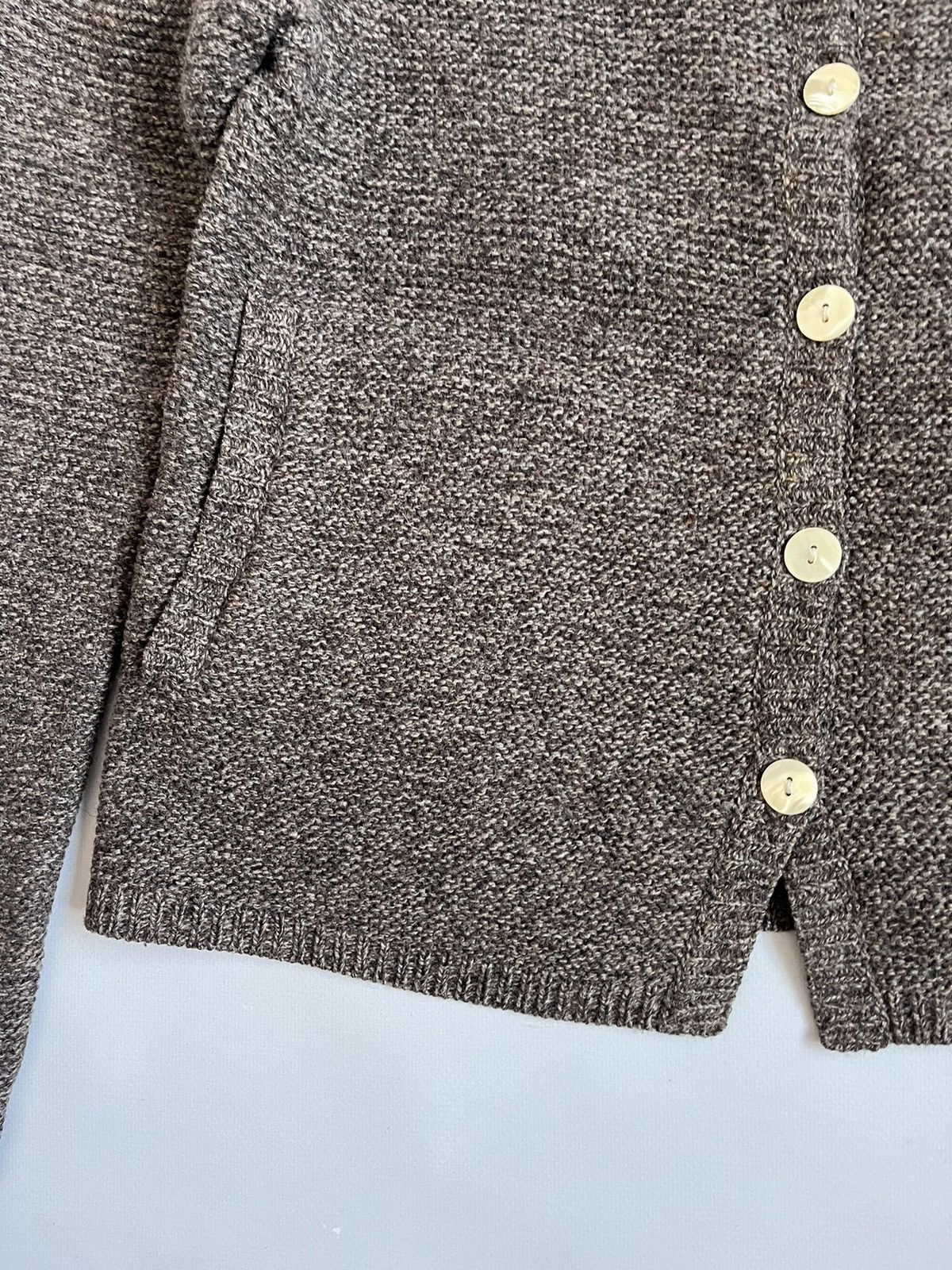 A.P.C. A.P.C. Rue Madame Paris Brown Cable Knit Wool Cardigan Size S / US 4 / IT 40 - 3 Thumbnail