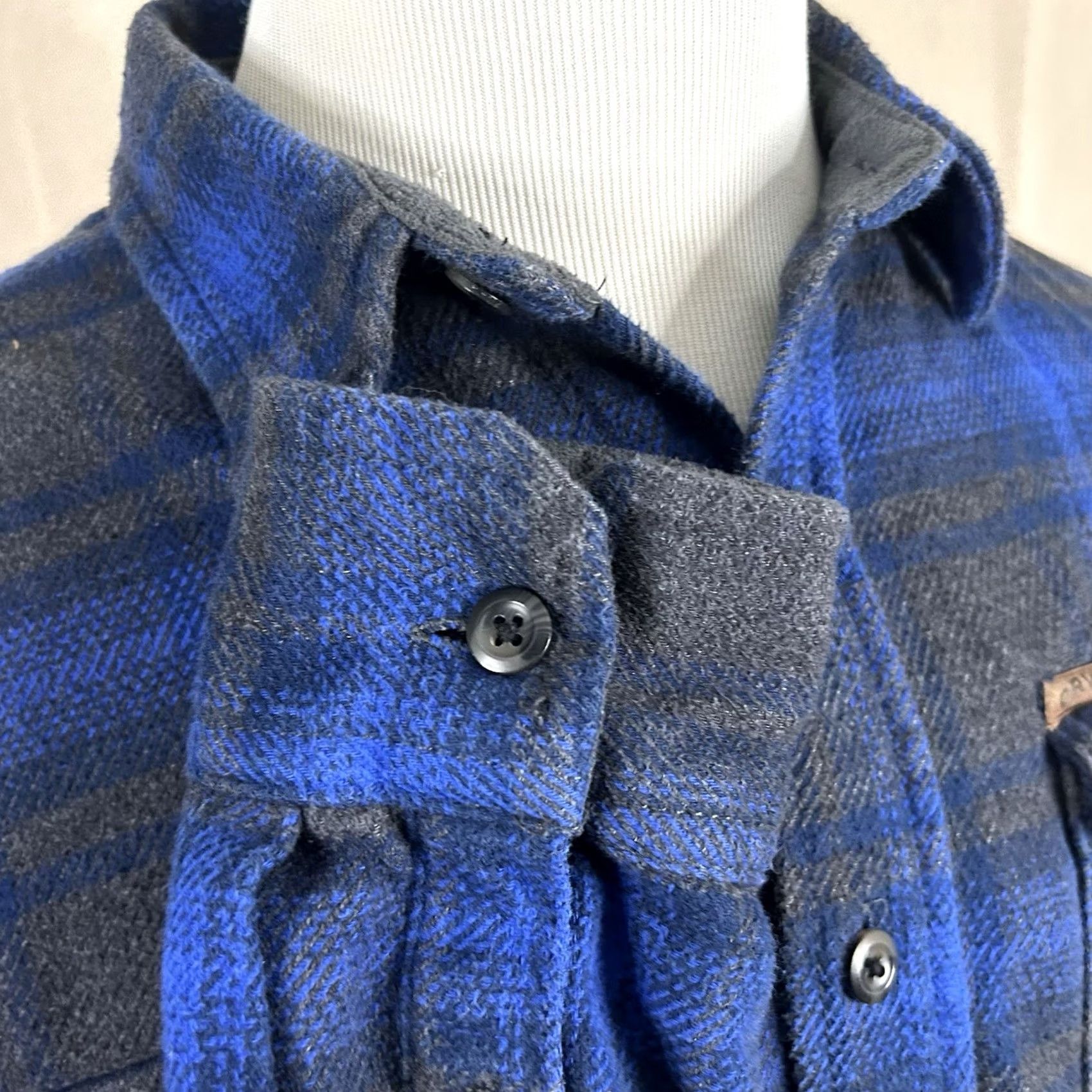 Orvis Orvis Shirt Jacket Shacket Blue Gray Plaid Cotton Flannel Long Sleeve Button-Up M Regular Mens Size US M / EU 48-50 / 2 - 4 Thumbnail