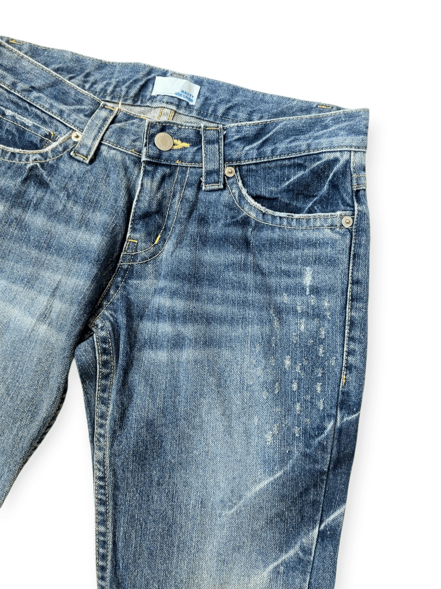Vintage ☠️Super Flare Nasty Question Tornado Mart Style Size 29" - 7 Thumbnail