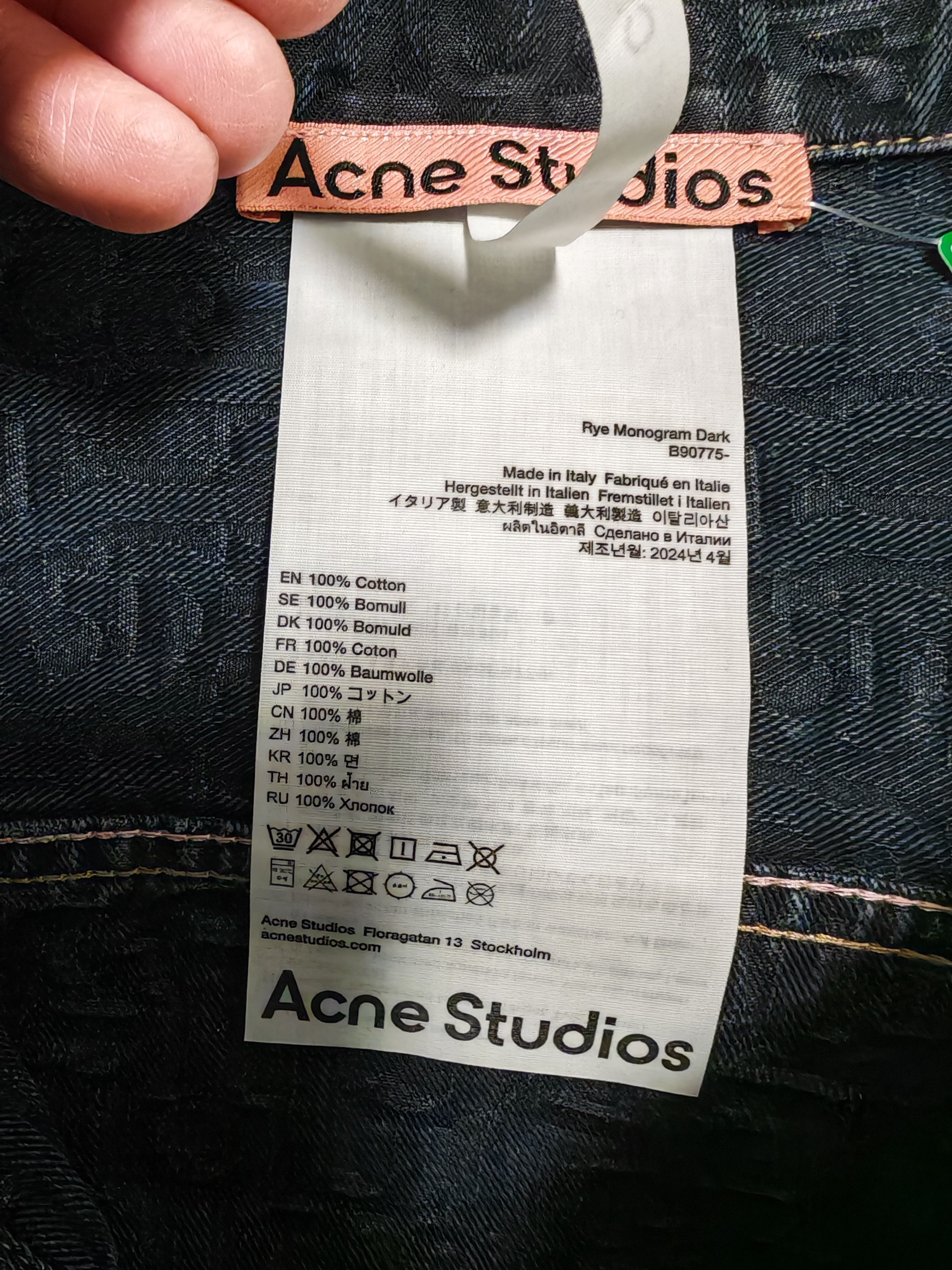 Acne Studios Rye Monogram Jacquard Denim Jacket Size US M / EU 48-50 / 2 - 10 Thumbnail