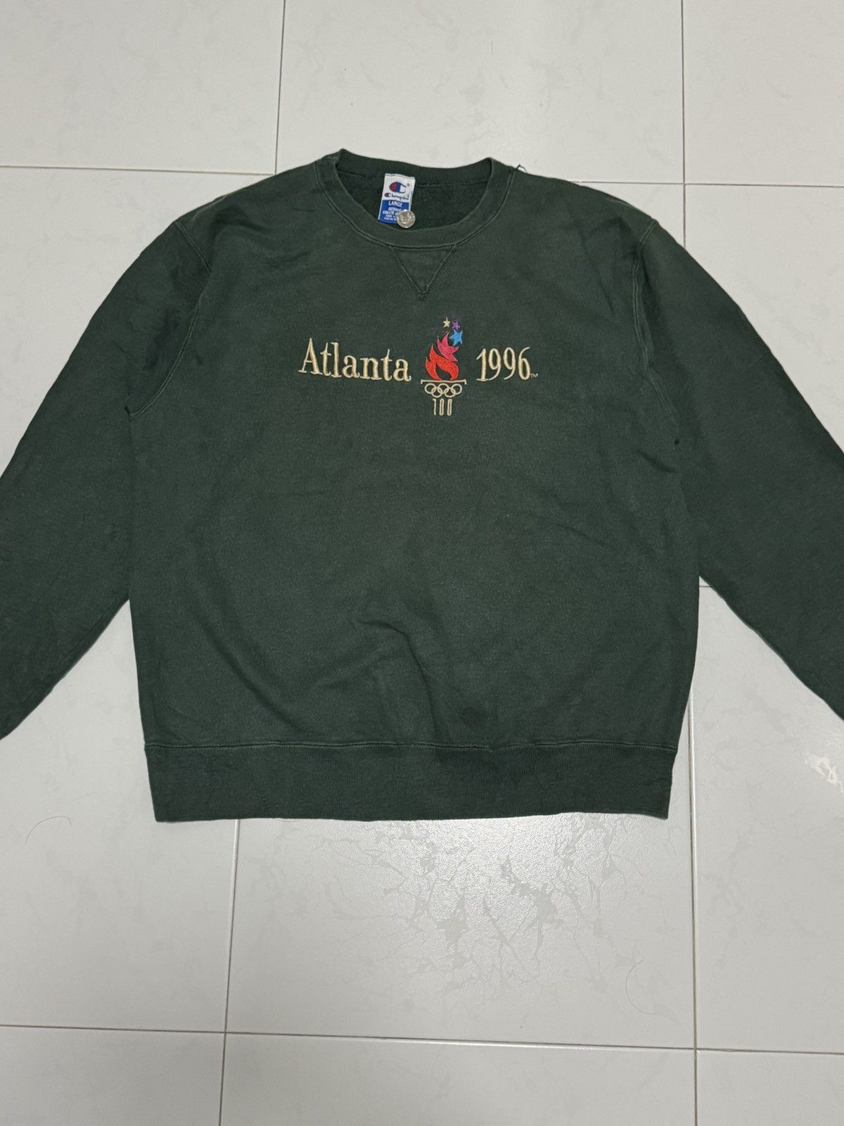 Champion RARE VINTAGE Champion Atlanta 1996 Olympics Sweater Size US L / EU 52-54 / 3 - 1 Thumbnail