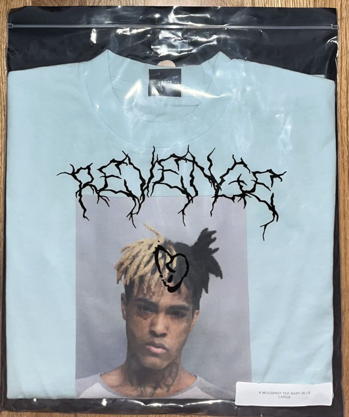 REVENGE X MUGSHOT BABY BLUE TEE (FINAL DROP)