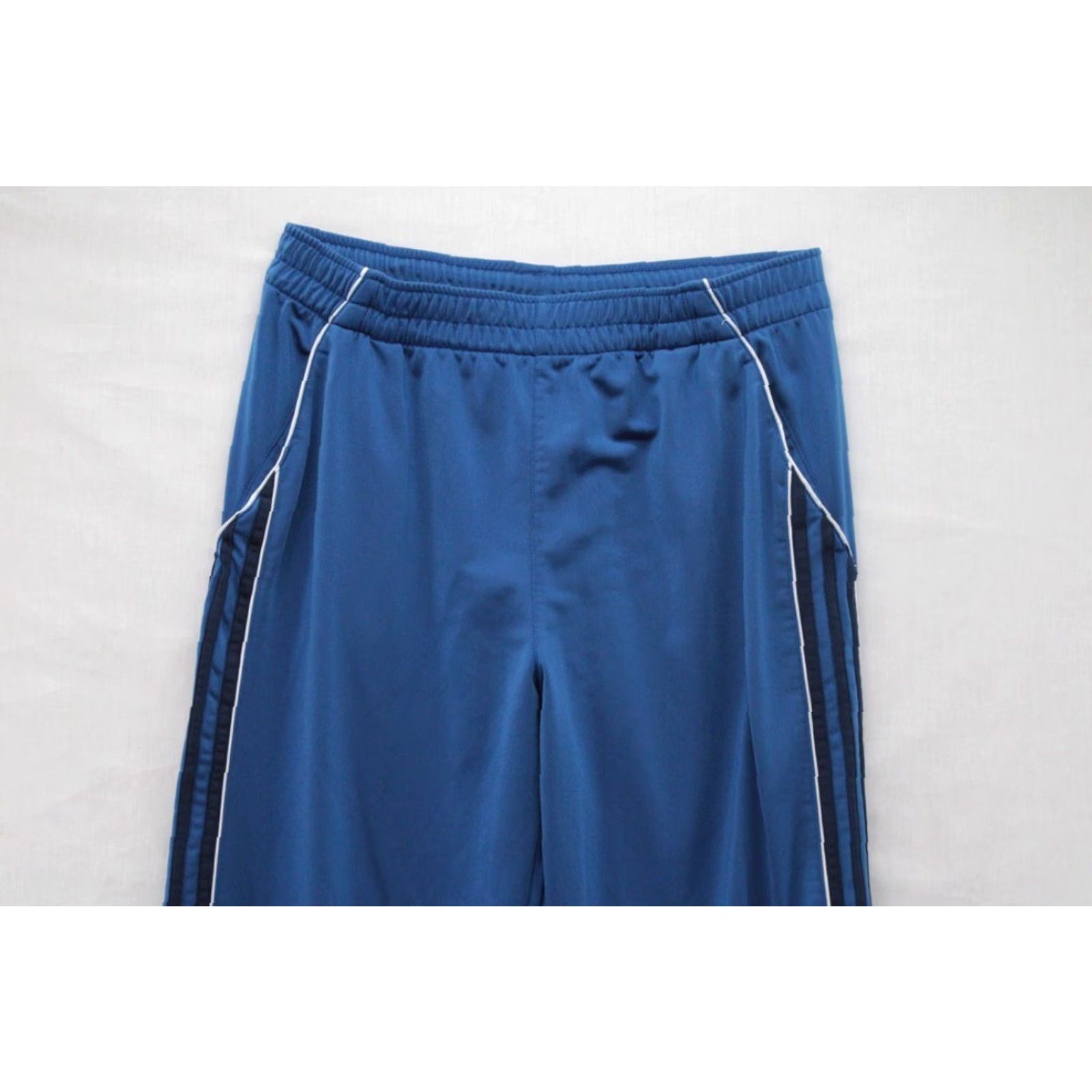 Adidas Vintage Adidas Pants Men's Medium Blue Drawstring Zip Cuffs White Logo Size US 31 - 2 Thumbnail