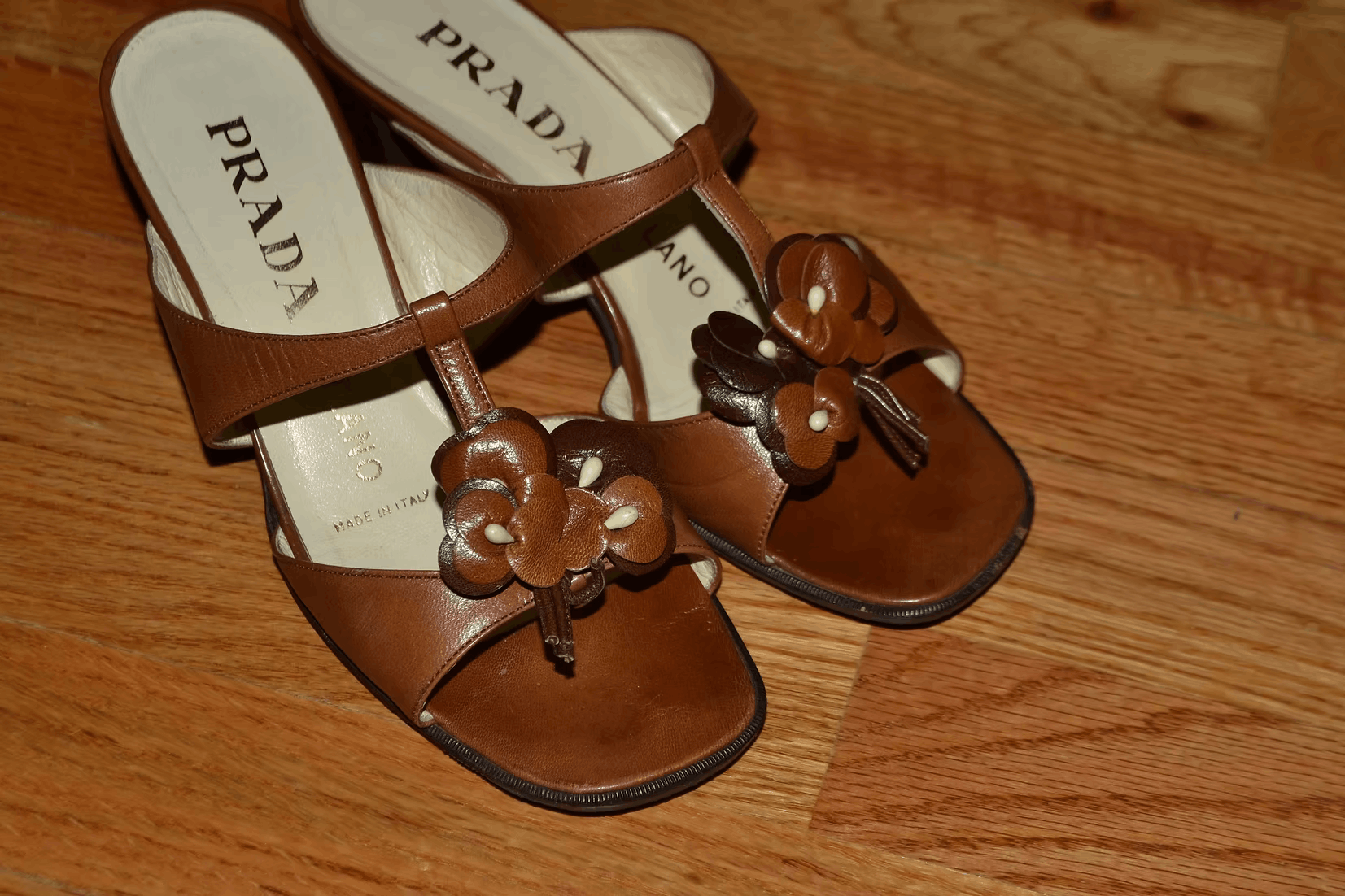Prada Mid-1990s Floral Block Kitten-Heels Size US 6 / IT 36 - 2 Thumbnail