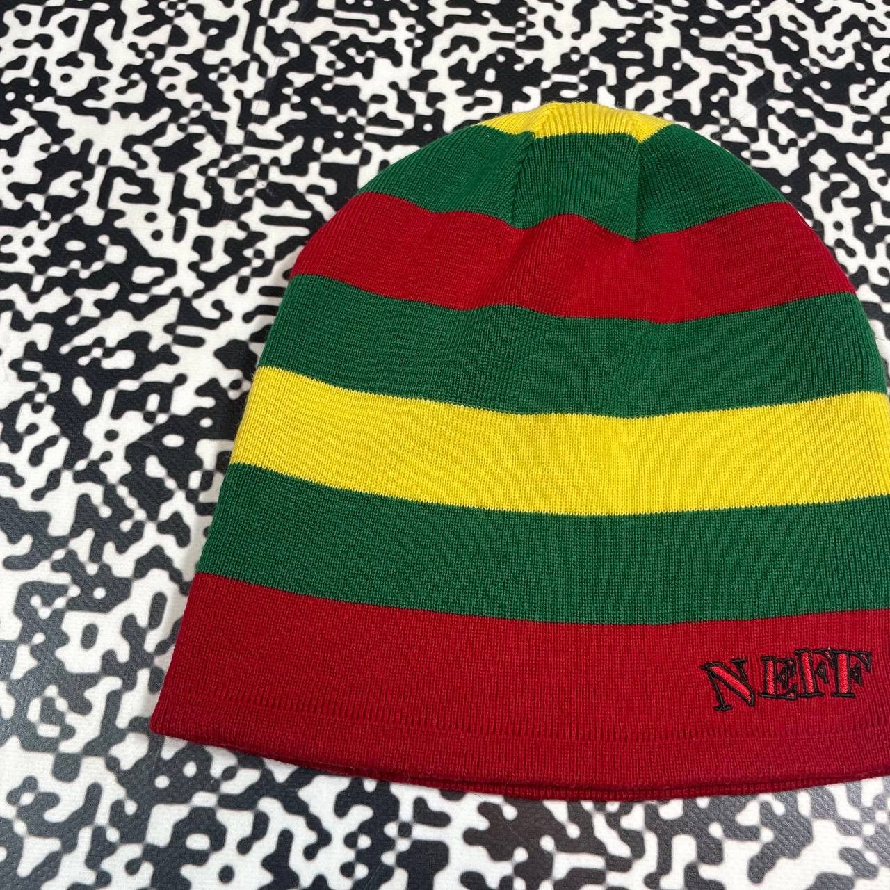 NEFF Vintage Y2K NEFF 2 Side Striped Skate SK8 Style Hat Size ONE SIZE - 4 Thumbnail