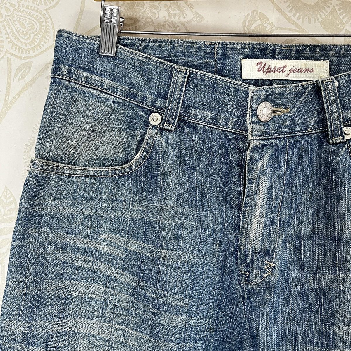 If Six Was Nine × The Upsetter Booty Cut Flare Distressed Denim Jeans Size US 32 / EU 48 - 6 Thumbnail
