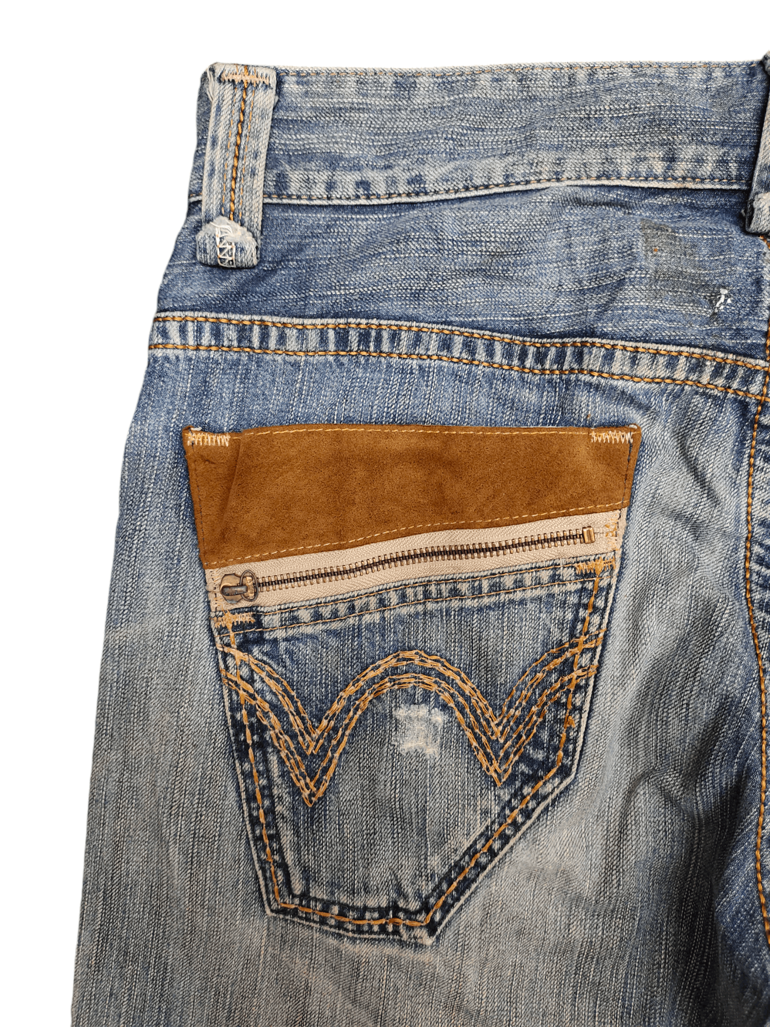 Kapital Vintage Edwin Xv Boro Distress Faded Denim Jean Size US 32 / EU 48 - 13 Thumbnail
