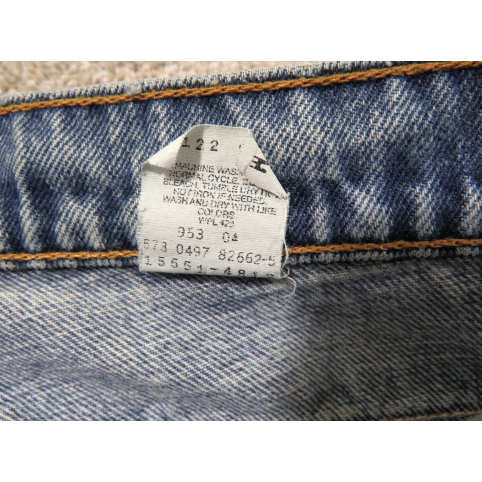 Levi's VINTAGE Levi's 550 Jeans Denim Relaxed Slim 14 Regular 32x30 Blue Womens Tapered Straight 1997 USA Size 36" / US 14 / IT 50 - 5 Thumbnail