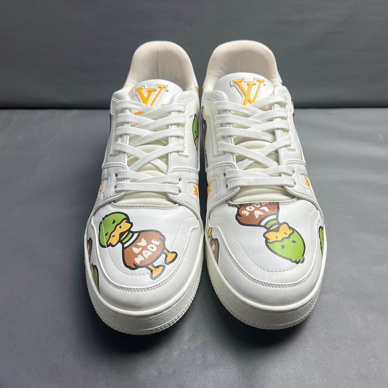 Louis Vuitton Nigo x Louis Vuitton White Low Top Sneakers -2508 Size US 8 / EU 41 - 1 Thumbnail