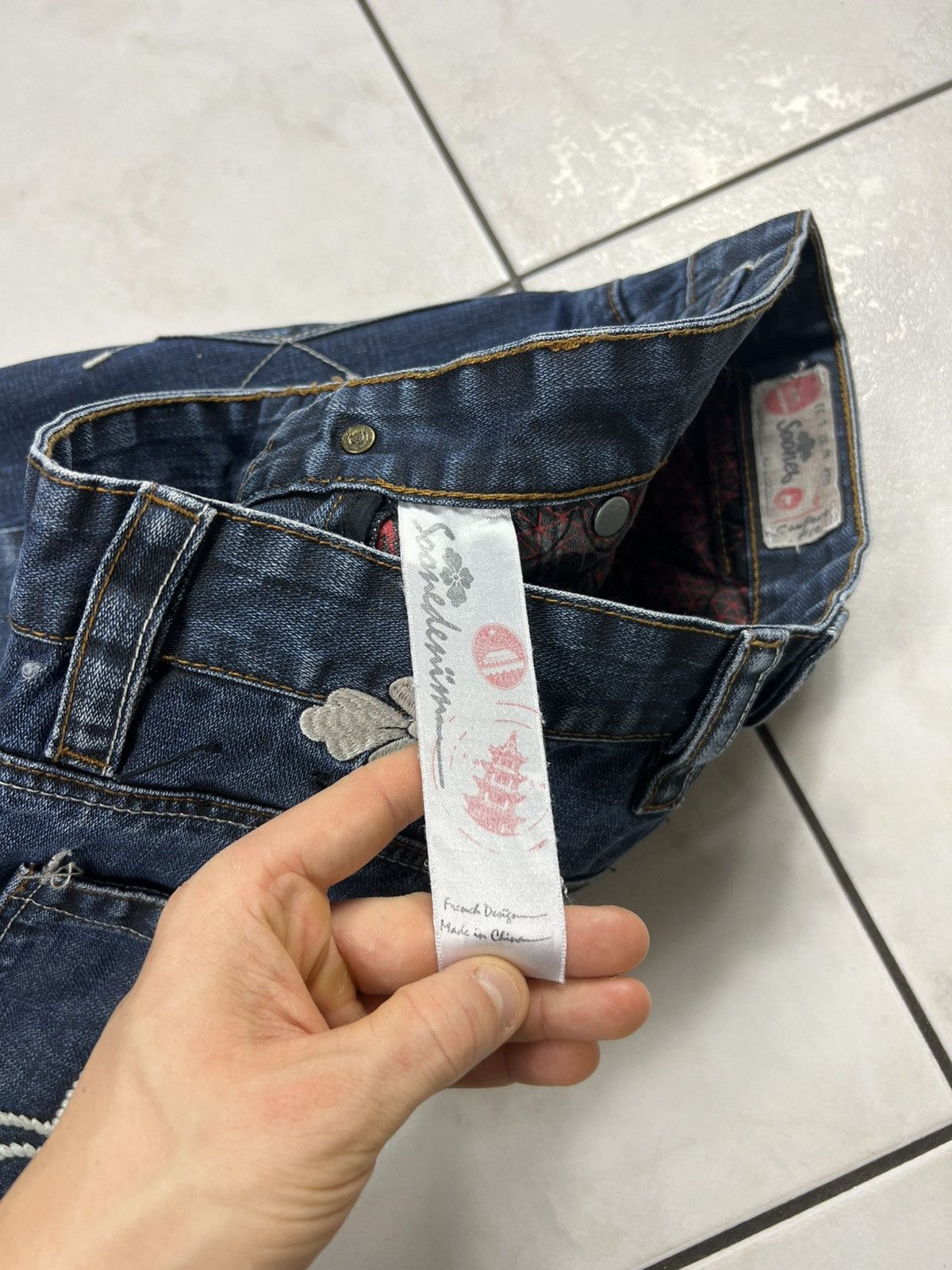 Evisu Vintage Soone denim distressed y2k selvedge jeans navy japan Size US 32 / EU 48 - 20 Thumbnail