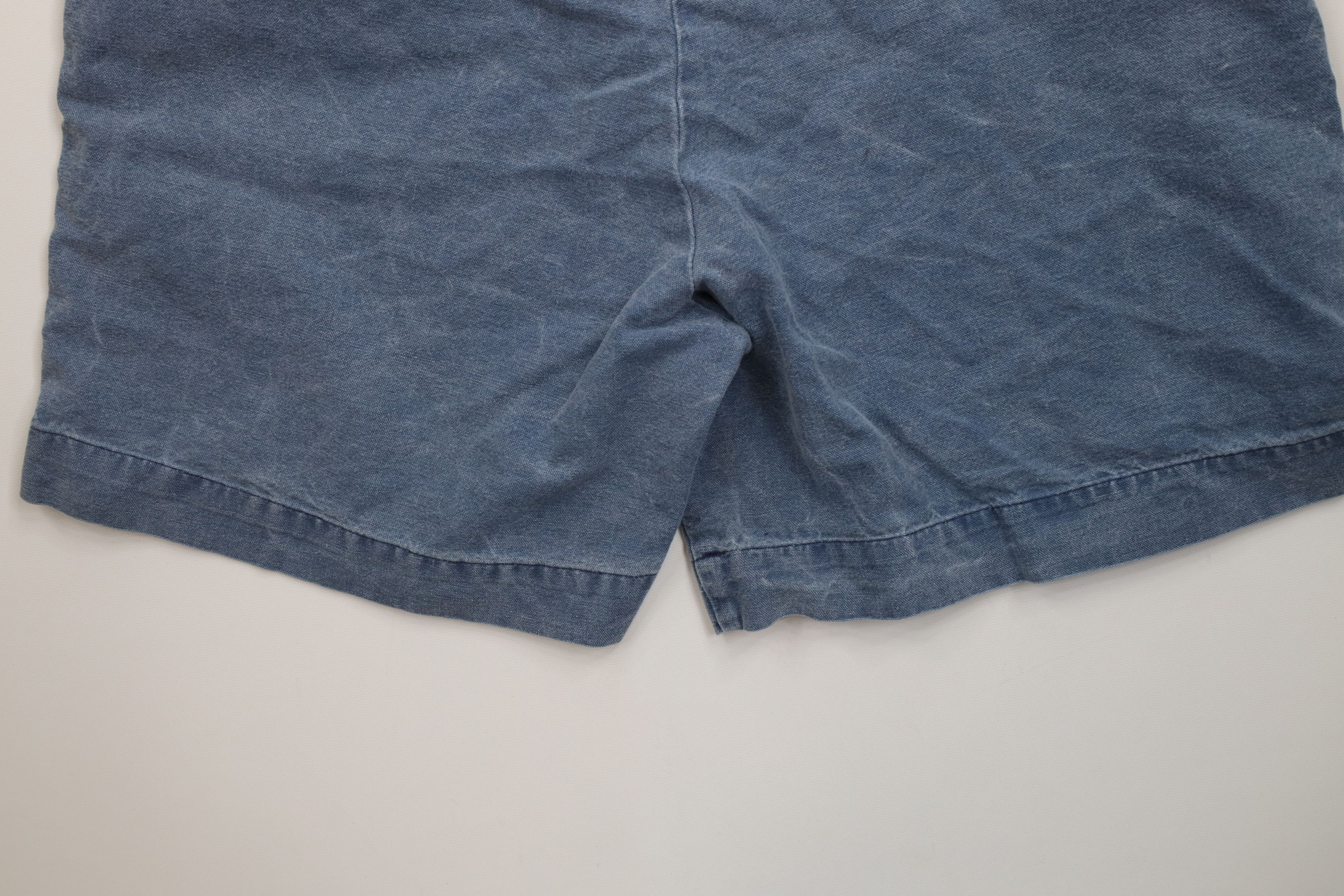 Vintage Vintage 90s Streetwear Stonewash Above Knee Shorts Blue Size US 36 / EU 52 - 11 Thumbnail