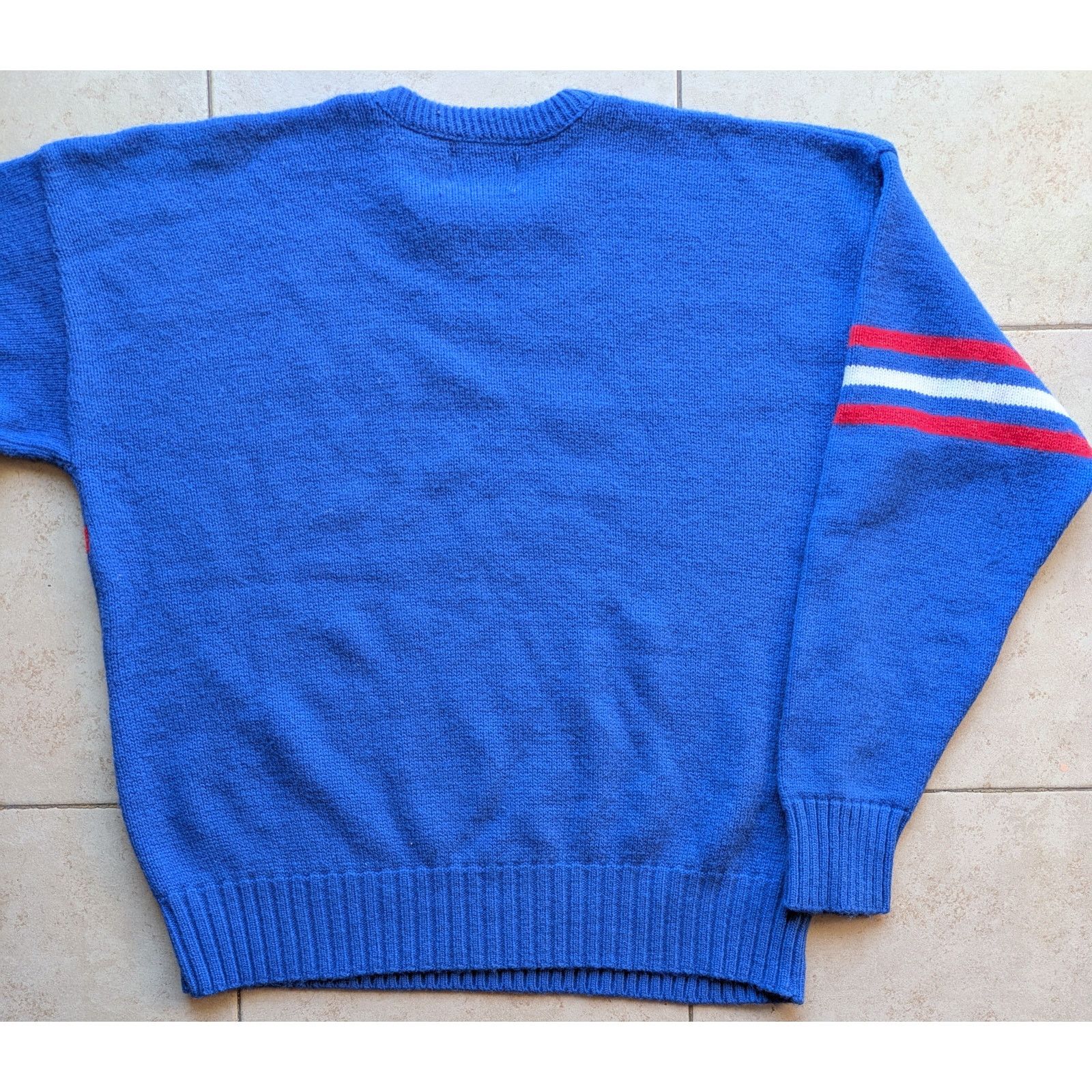 NFL Buffalo Bills 90s CLIFF ENGLE knit sweater MARV blue Pro vtg Size US L / EU 52-54 / 3 - 6 Thumbnail