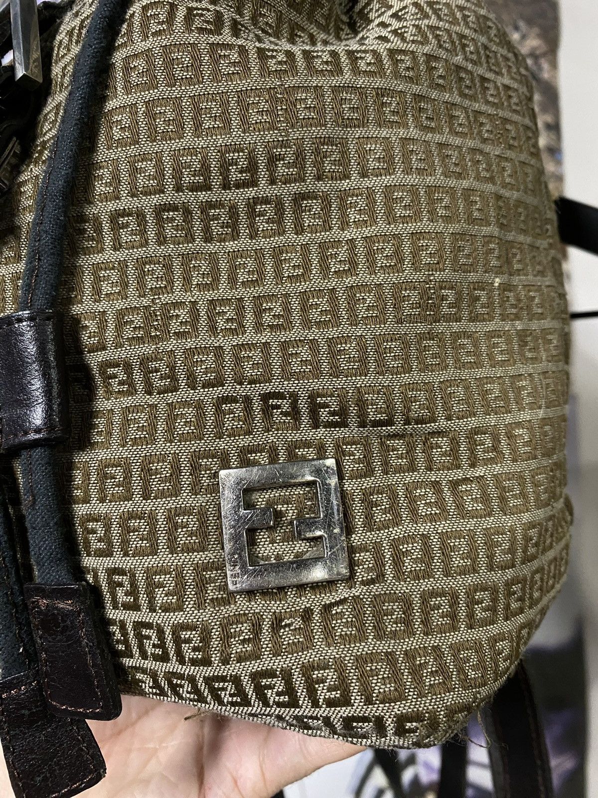 Fendi Fendi FF Monogram Backpack Canvas Leather Small Bag Vtg Size ONE SIZE - 2 Thumbnail