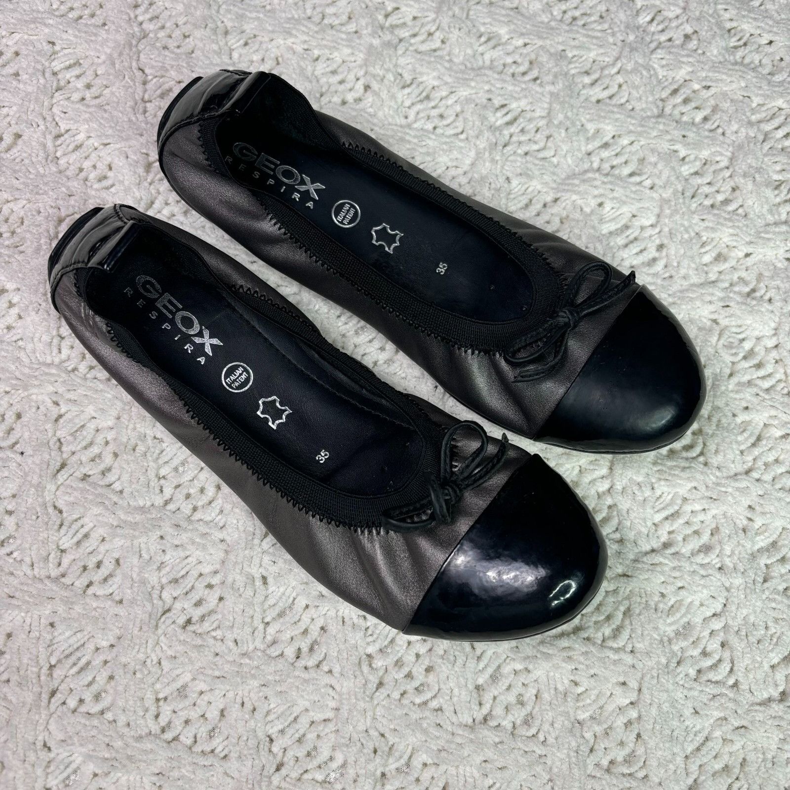 Geox GEOX Ballet Flats NWOT Italian Patent Leather Shoes Women’s Size US 6 / IT 36 - 2 Thumbnail